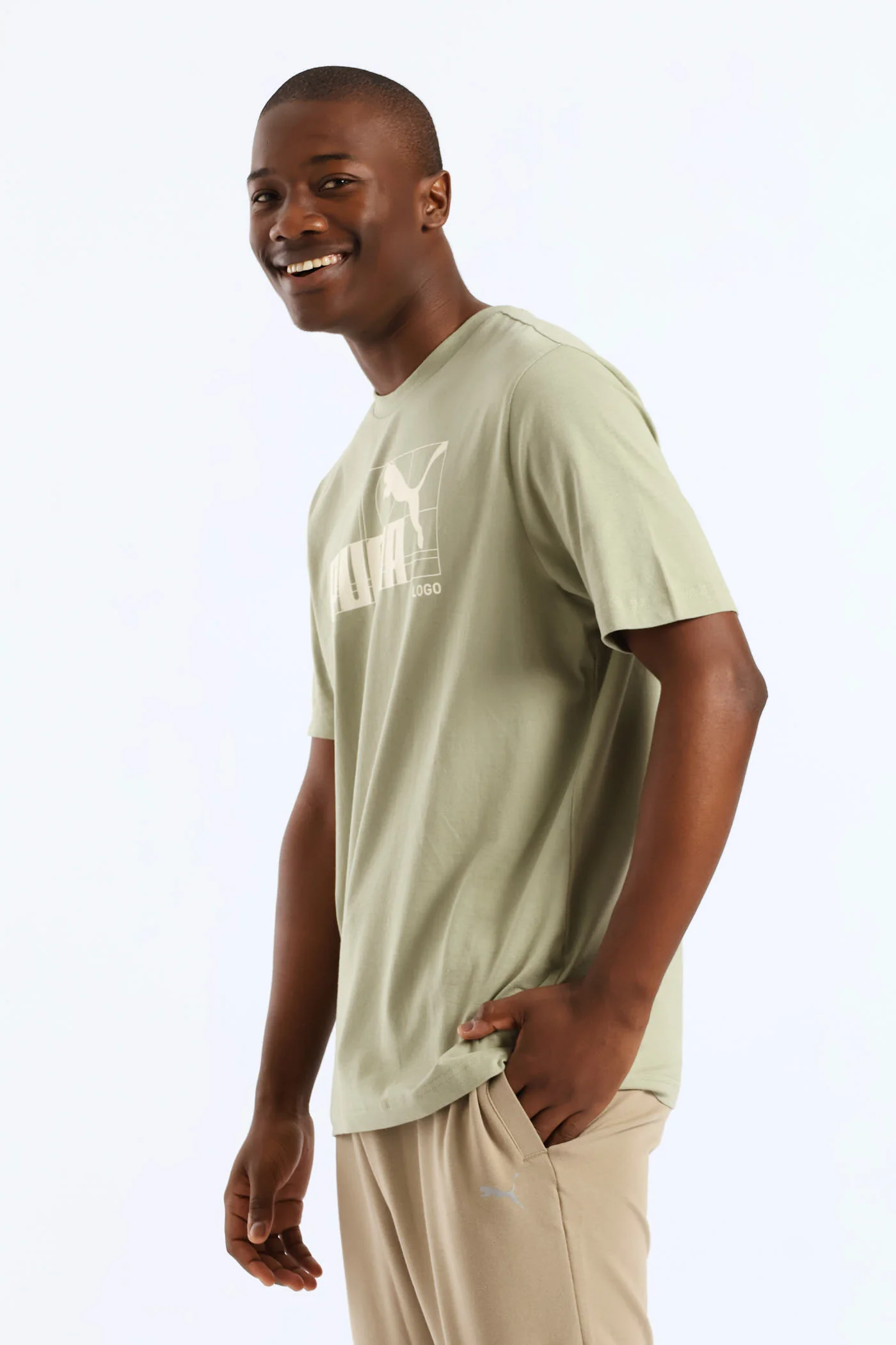 Graphic No.1 Logo Tee - Sage - Image 3