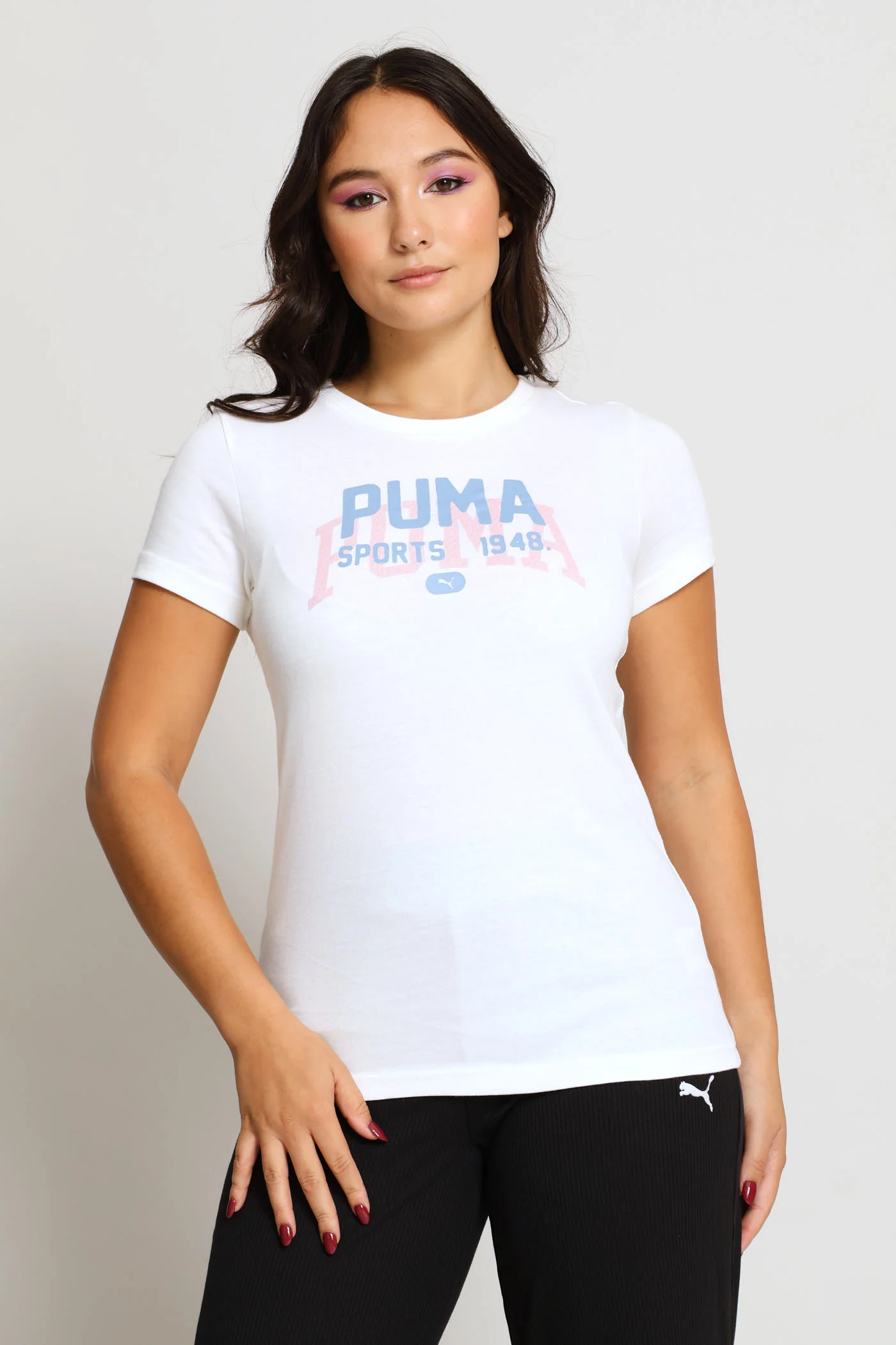 Graphic Varsity Tee - White
