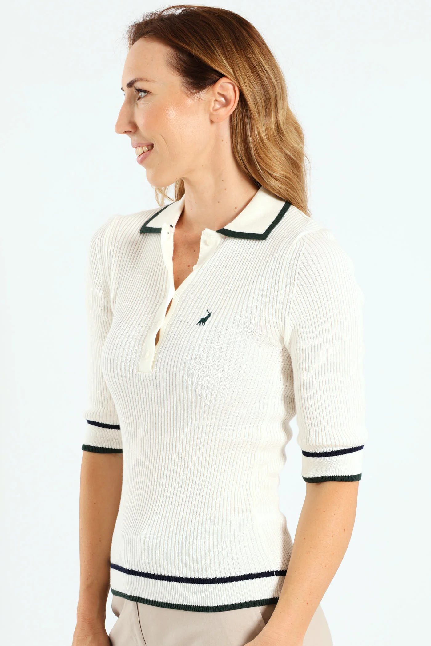 Gwen Knitted Golfer - Off White - Image 3