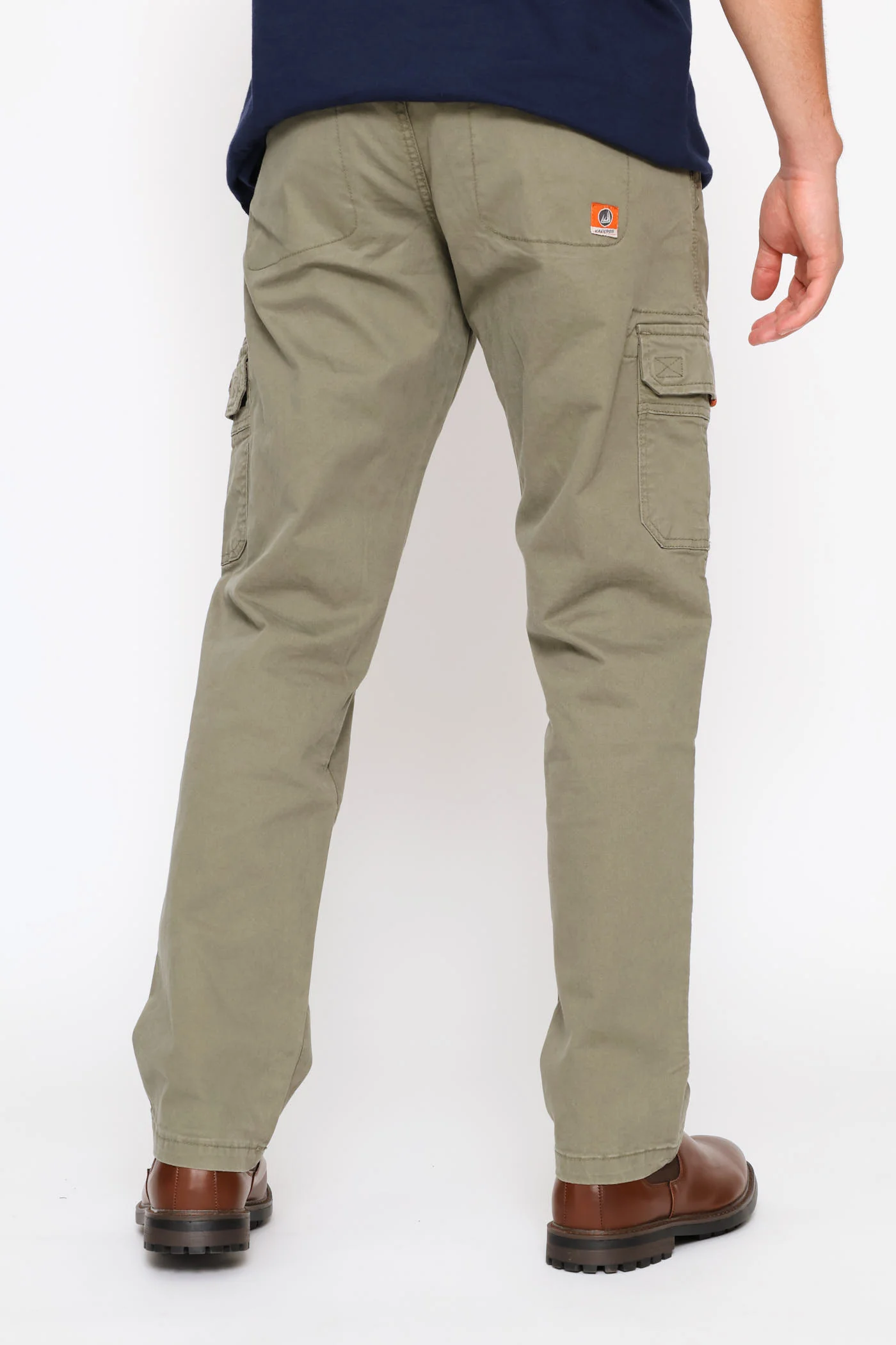 Half Elasticated Waistband Pant - Olive - Image 4