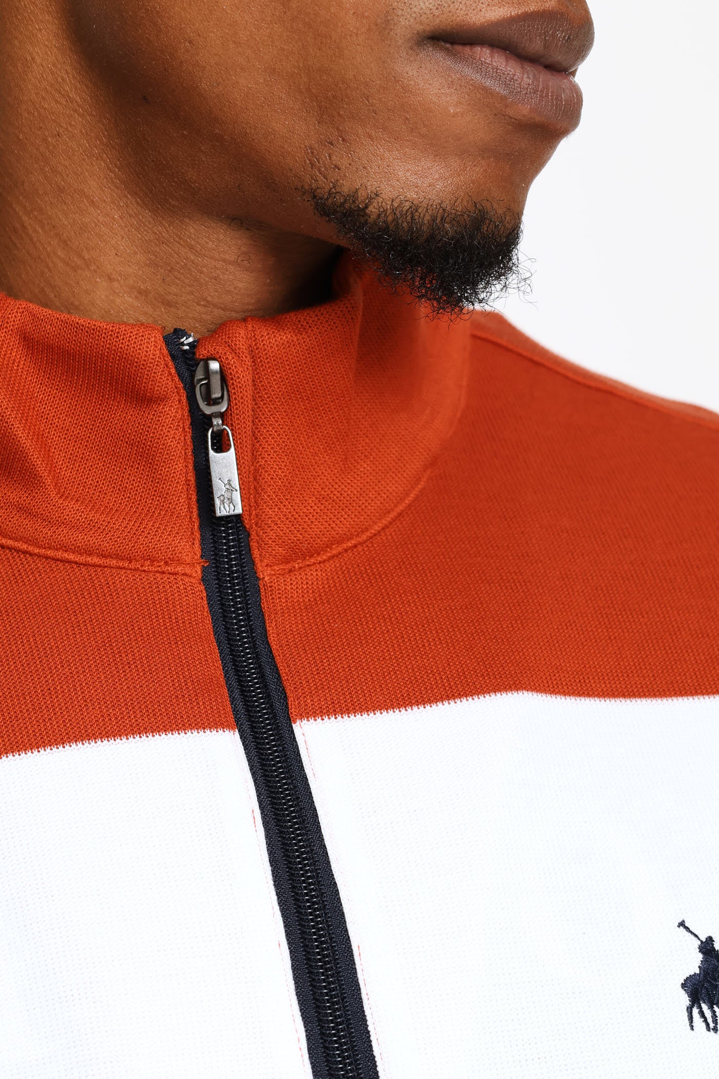 Harrison Quarter Zip Track Top - Navy/Red - Image 5