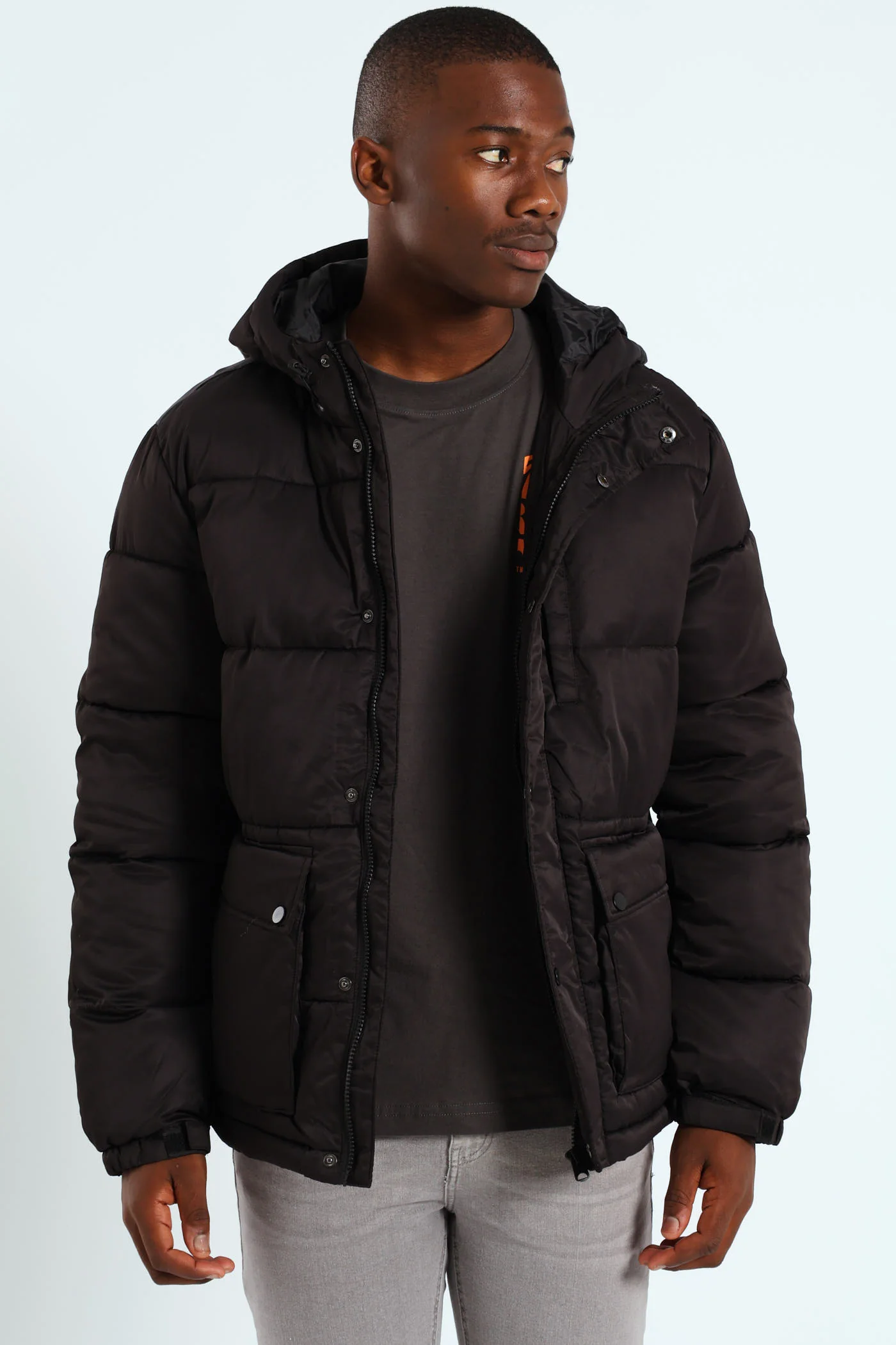 Hooded Puffer - Black - Image 2