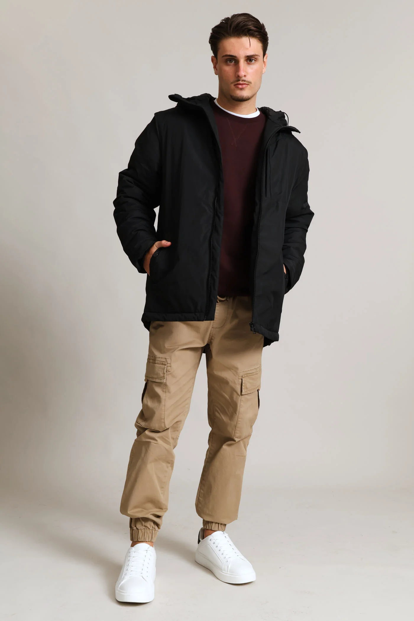 Hooded Shell Jacket - Black