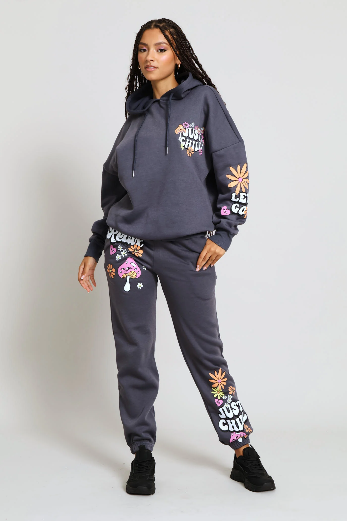 Just Chill Oversized Hoody - Airforce Blue - Image 5