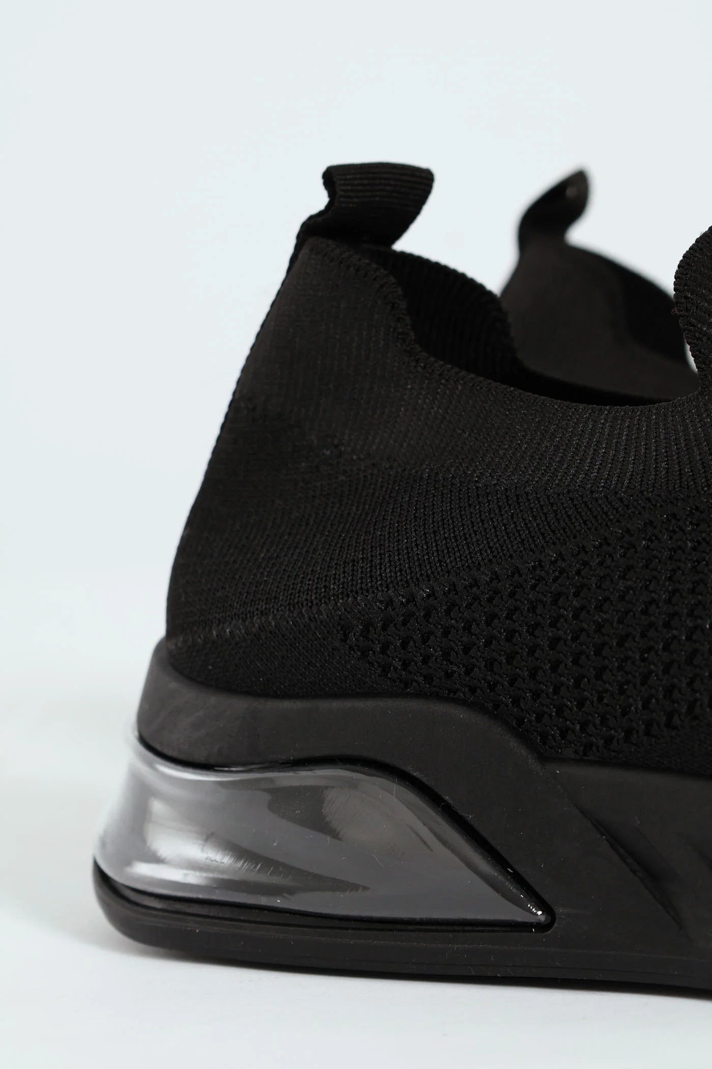 Knit Diamante Slip On Sneaker - Black - Image 2