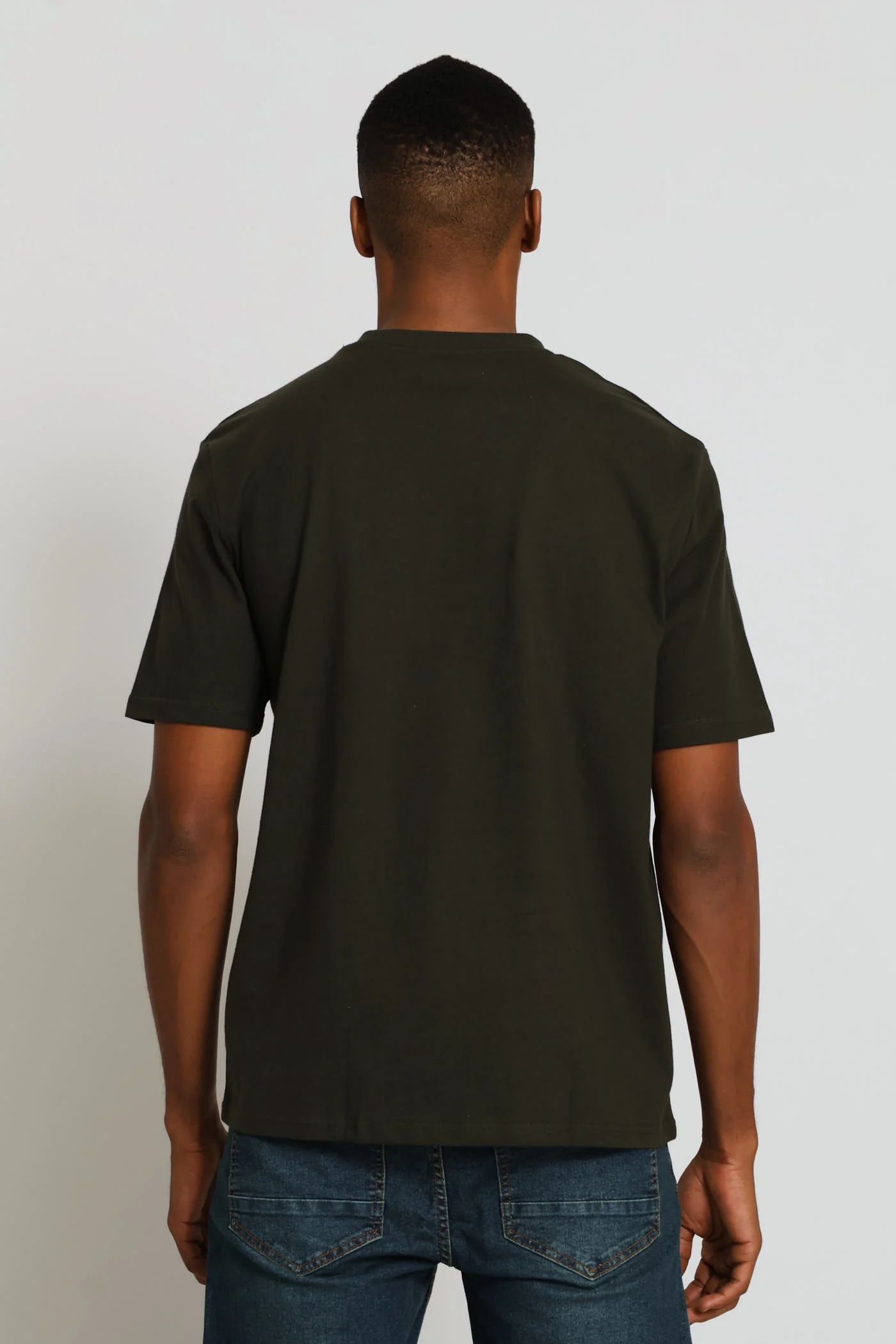 La Heavy Weight Chest Print Tee - Fatigue - Image 4