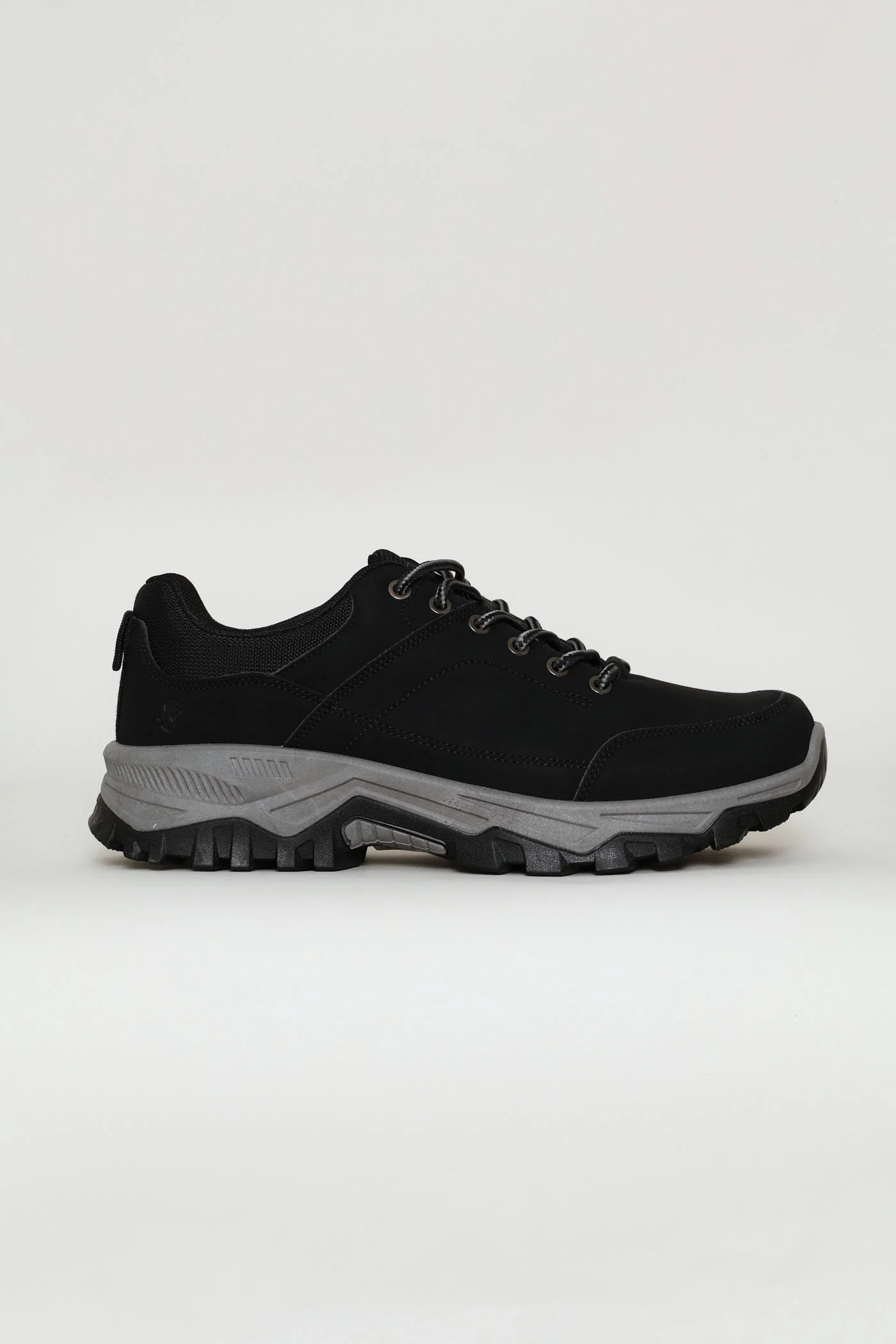 Lace Up Faux Leather Hiker Boot - Black - Image 3