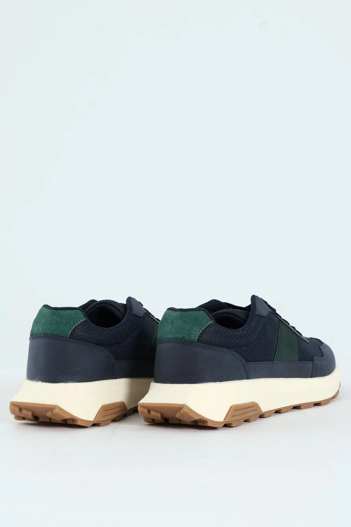 Lace Up Retro Stripe Trainer - Navy - Image 3