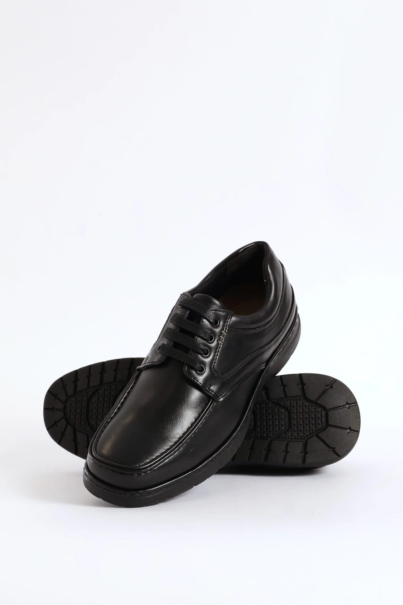 Lace Up Smart Casual Shoe - Black - Image 6