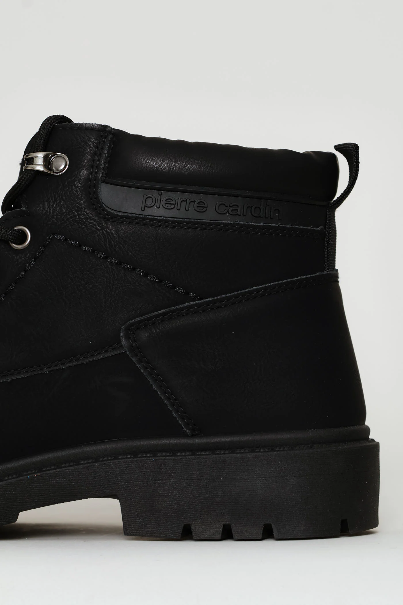 Lace Up Worker Boot - Black - Image 2