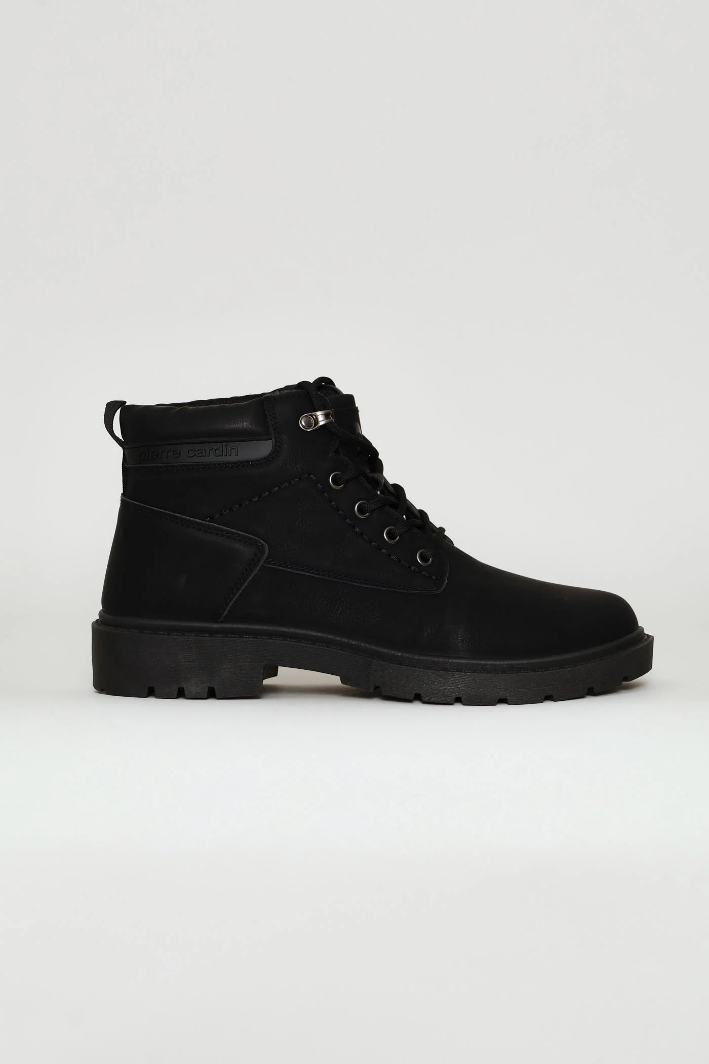 Lace Up Worker Boot - Black - Image 3