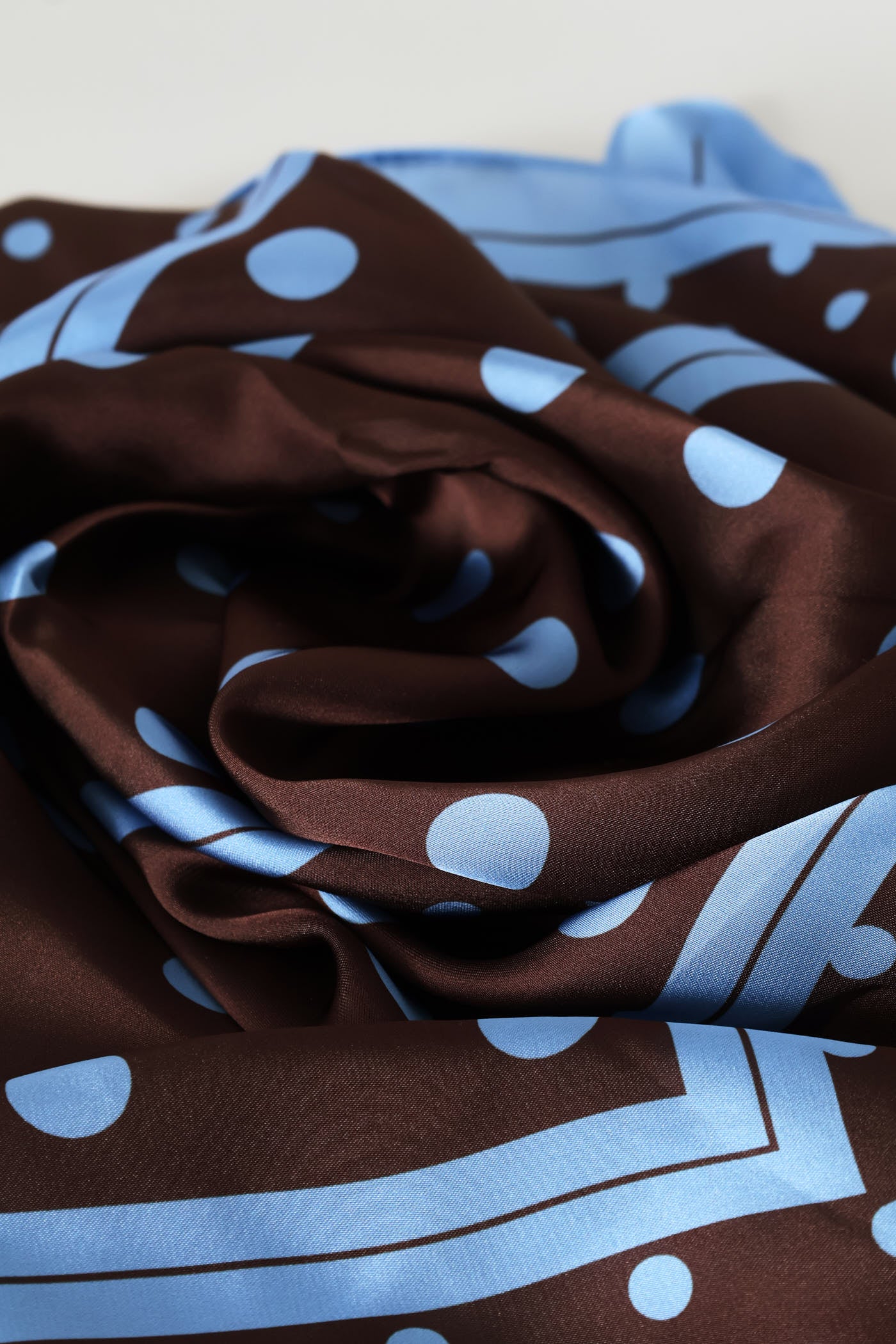 Ladies Silk Touch Mocha Mist Neckerchief - Chocolate - Image 2