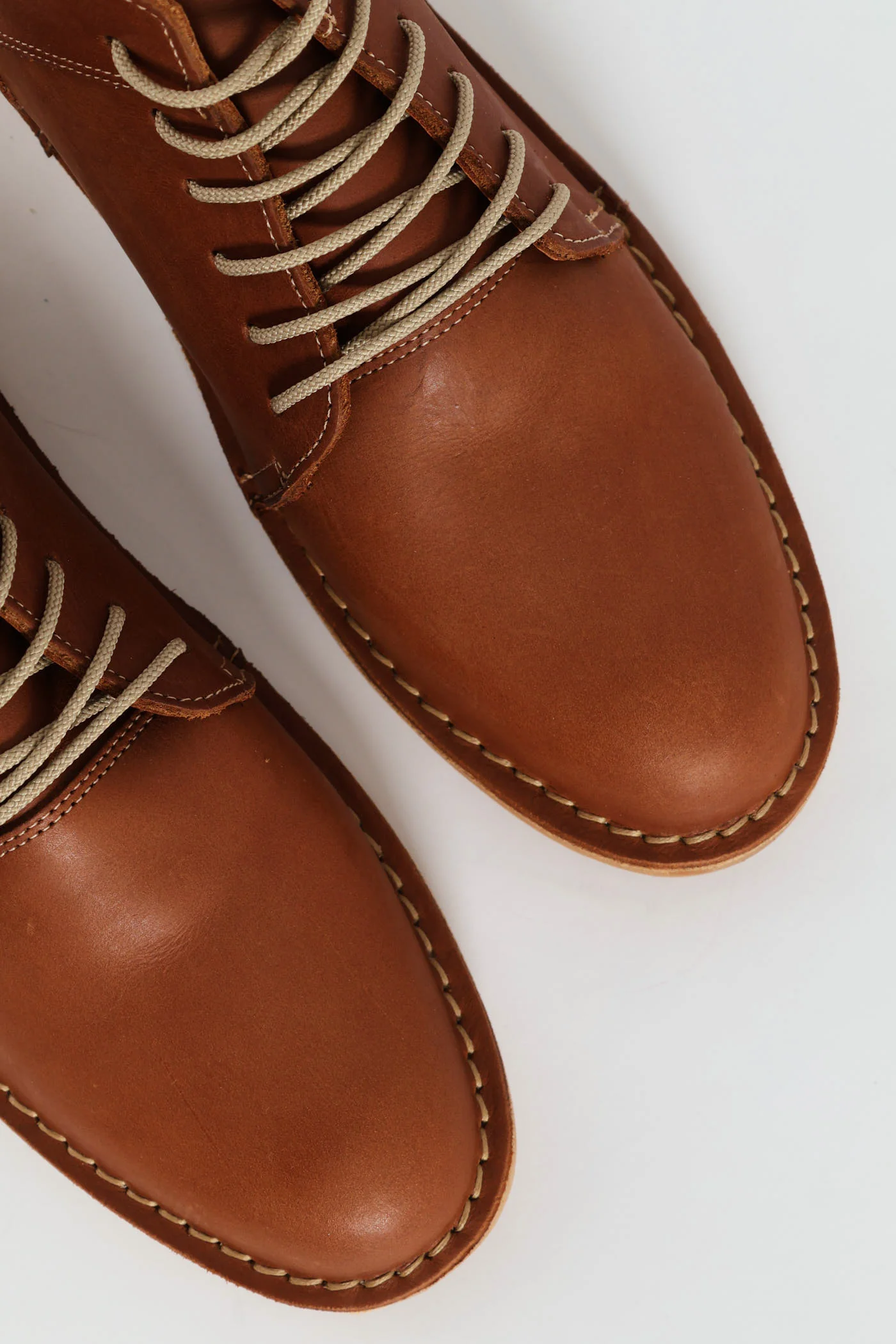 Leather Stitched Down Boot - Tan - Image 6