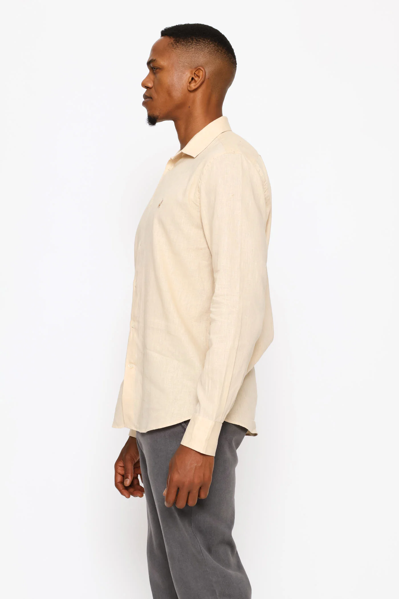 Lex Linen Shirt - Stone - Image 3