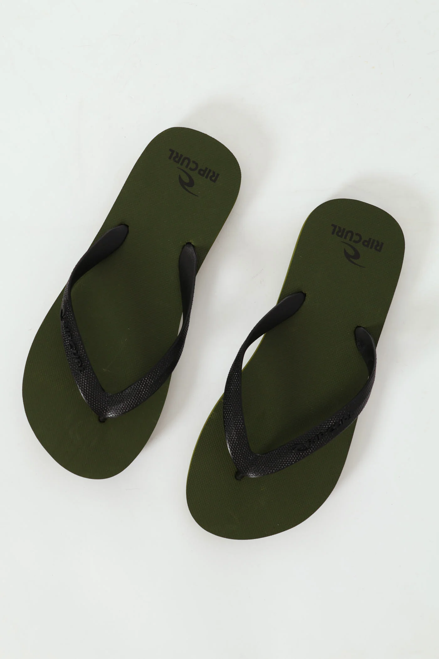 Logo Bloom Open Toe Flip Flop - Olive