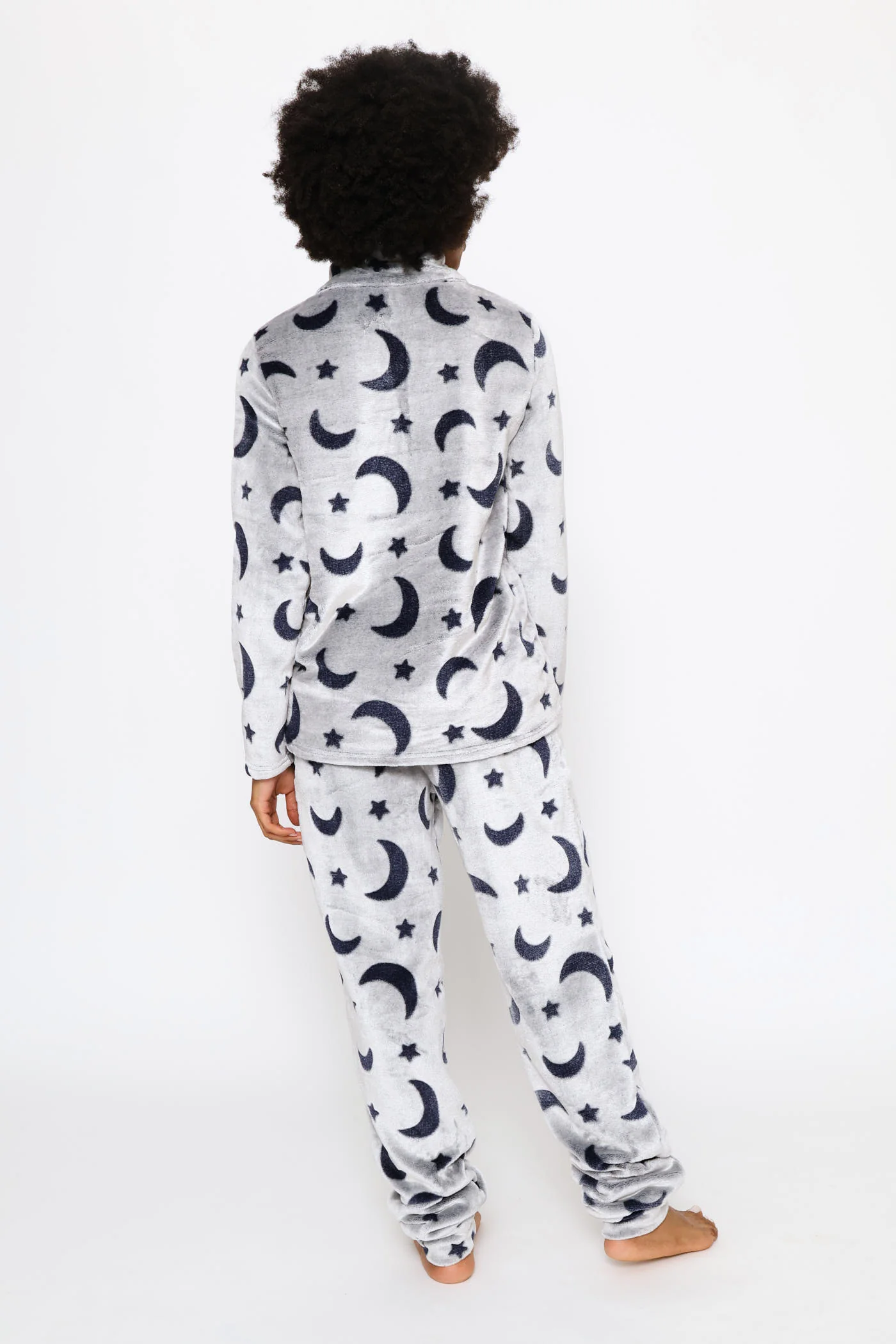 Long Sleeve Funnel Neck Quarter Zip Cosy Set - Navy - Image 6