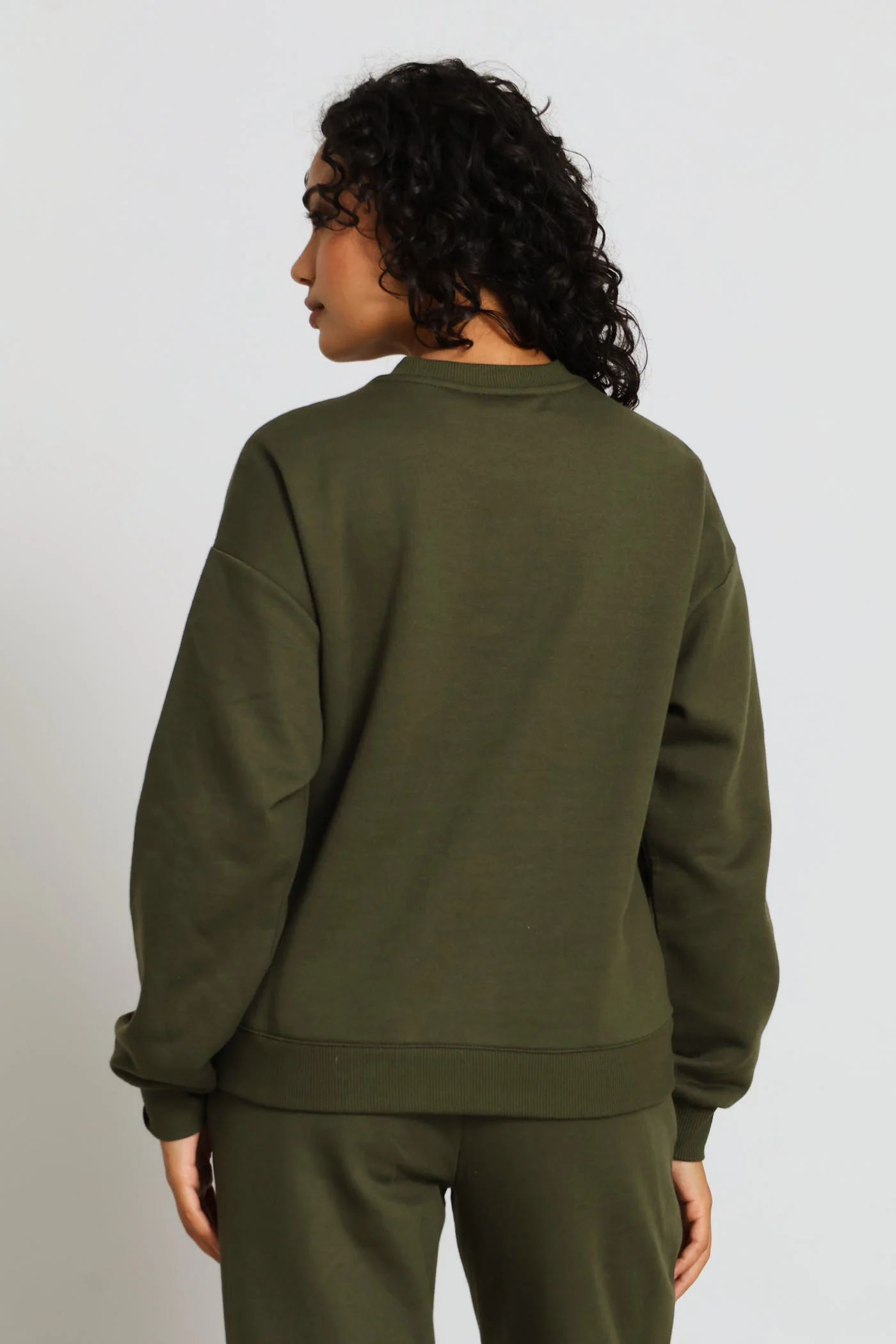 Long Sleeve Print Screen Pullover - Dark Fatigue - Image 4