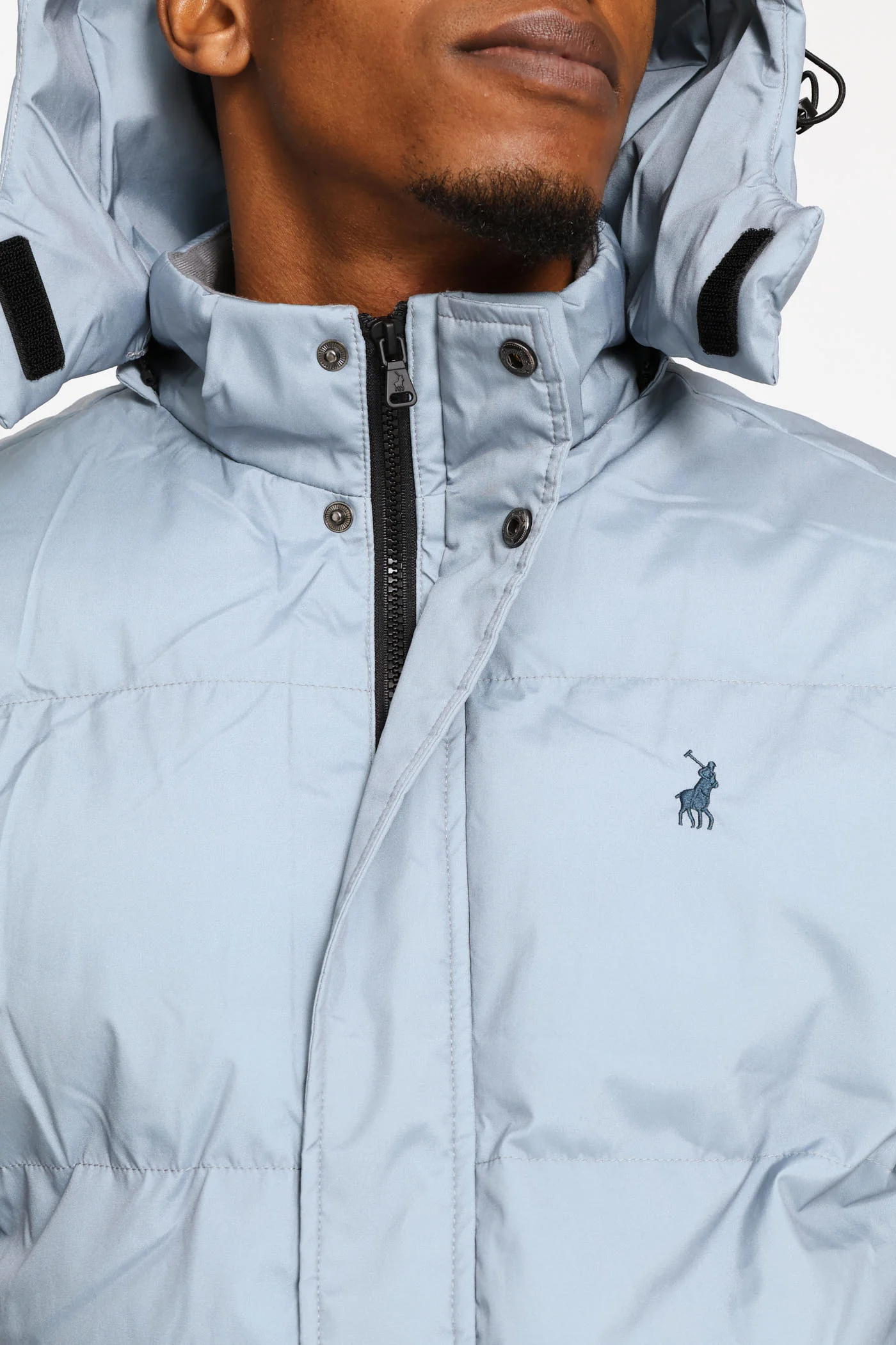 Mali Ombre Puffer Jacket - Navy/Grey - Image 2