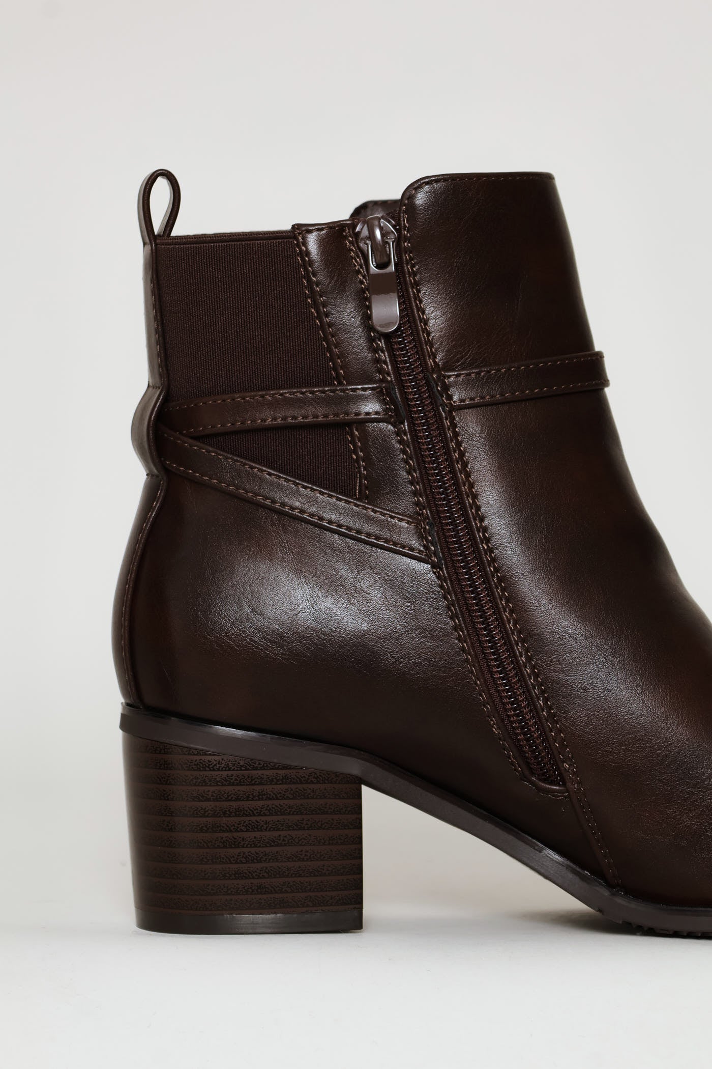 Metal Loop Trim Chelsea Boot - Chocolate - Image 2