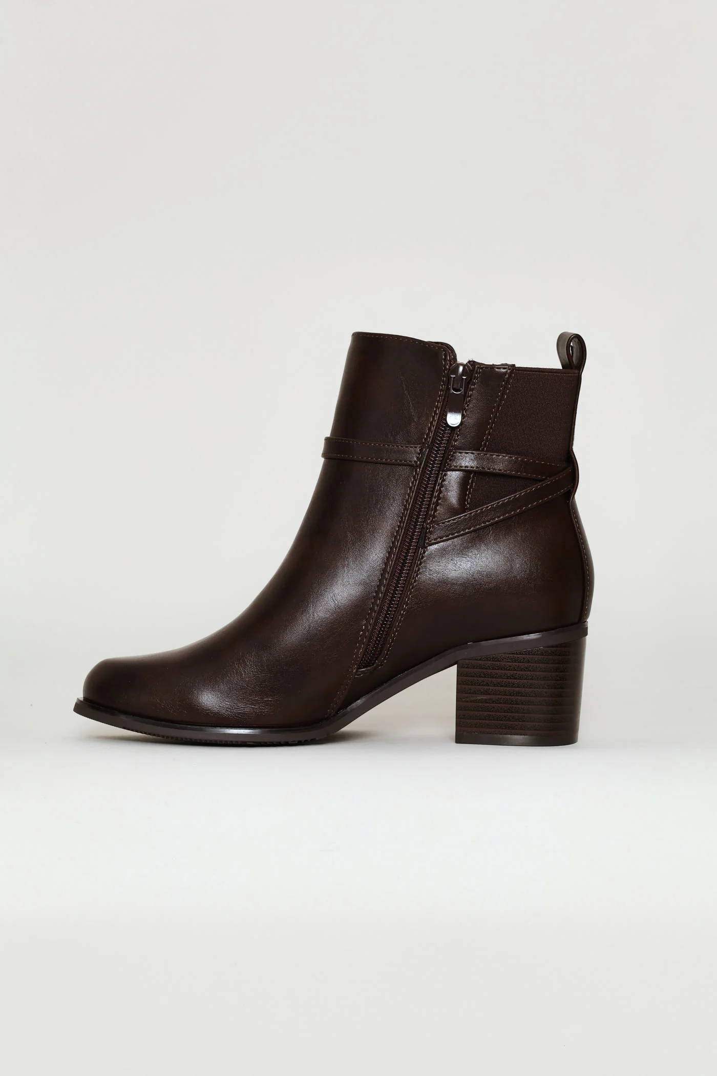 Metal Loop Trim Chelsea Boot - Chocolate - Image 3