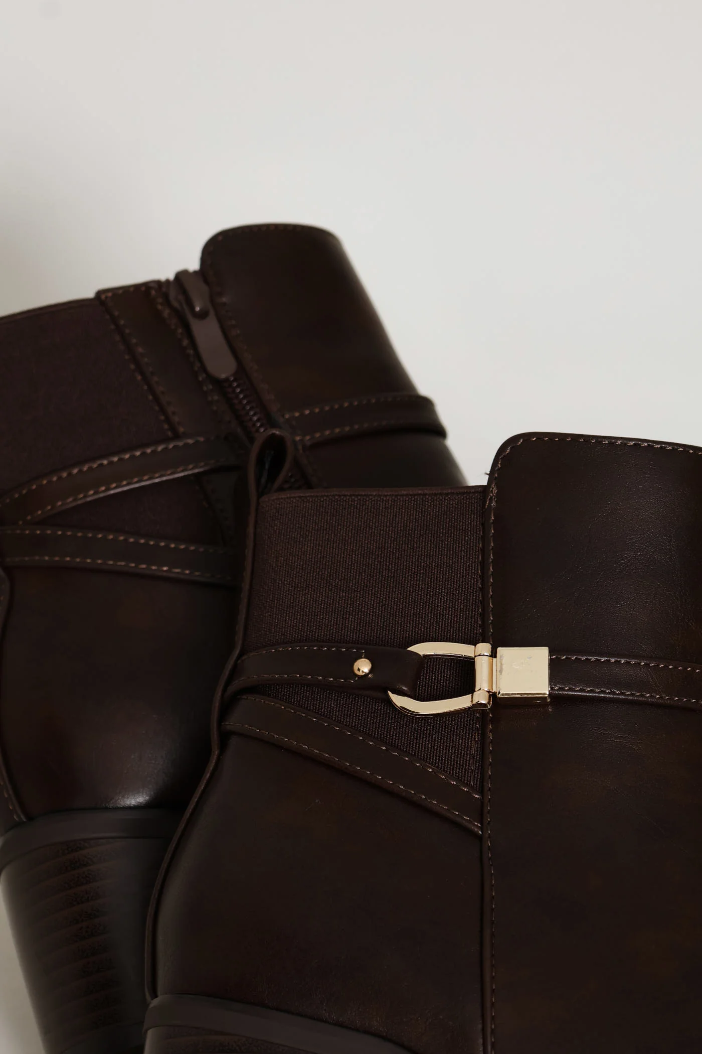 Metal Loop Trim Chelsea Boot - Chocolate - Image 4