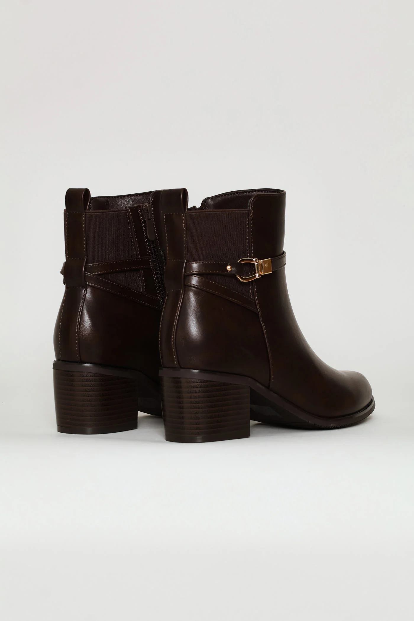Metal Loop Trim Chelsea Boot - Chocolate - Image 6