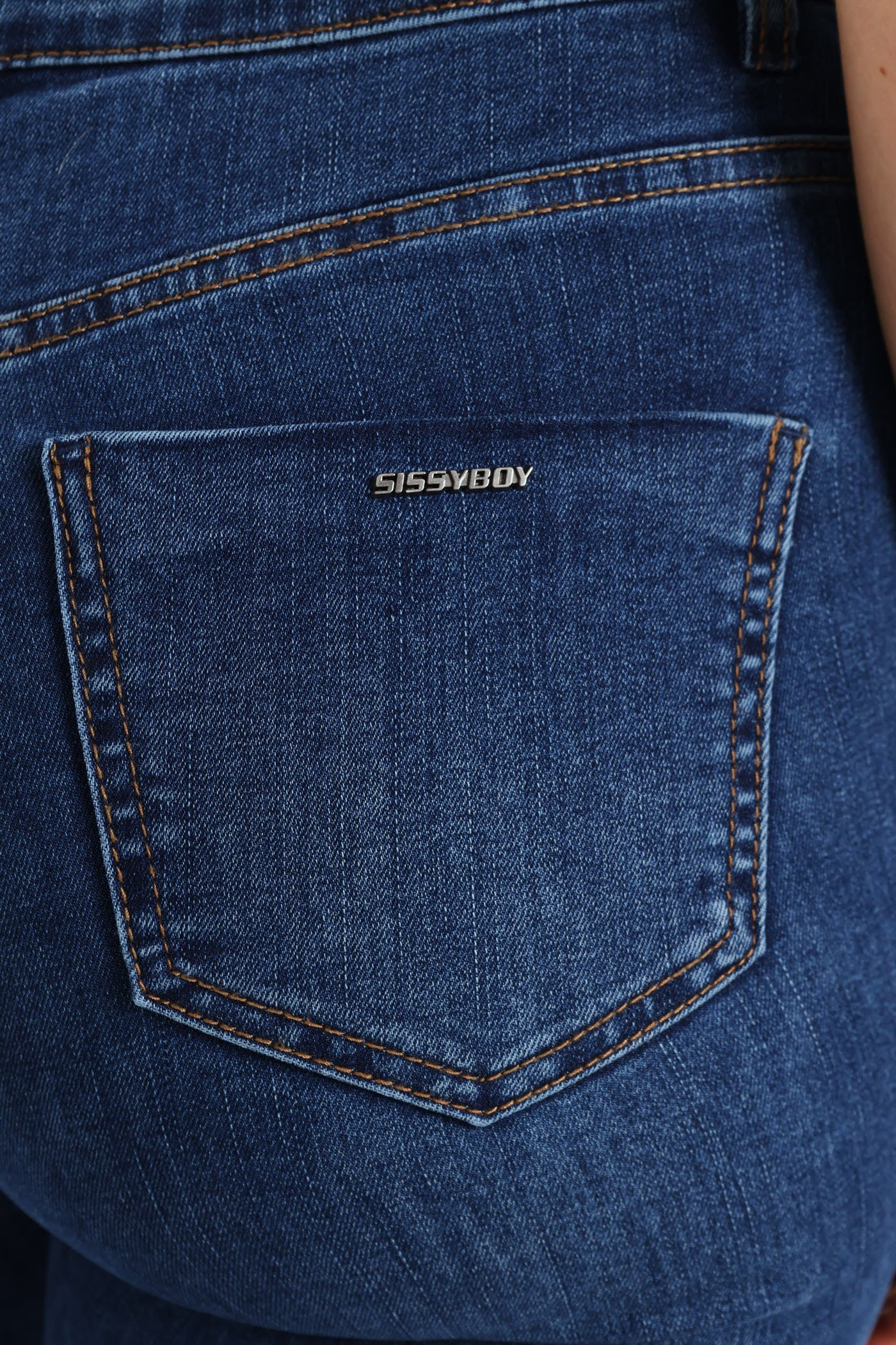 Mid-Waist Skinny Denim Jeans - Medium Wash - Image 12