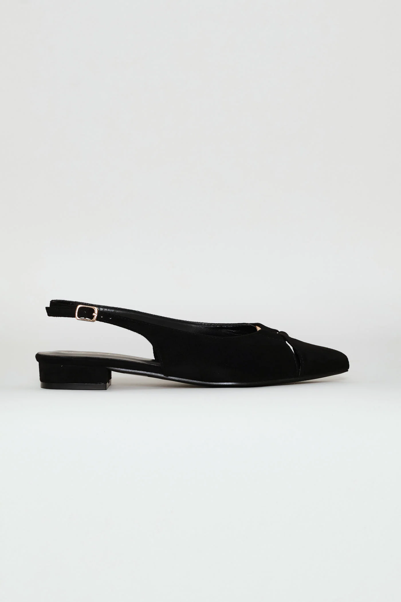 Minimal Trim Pointy Slingback - Black - Image 3