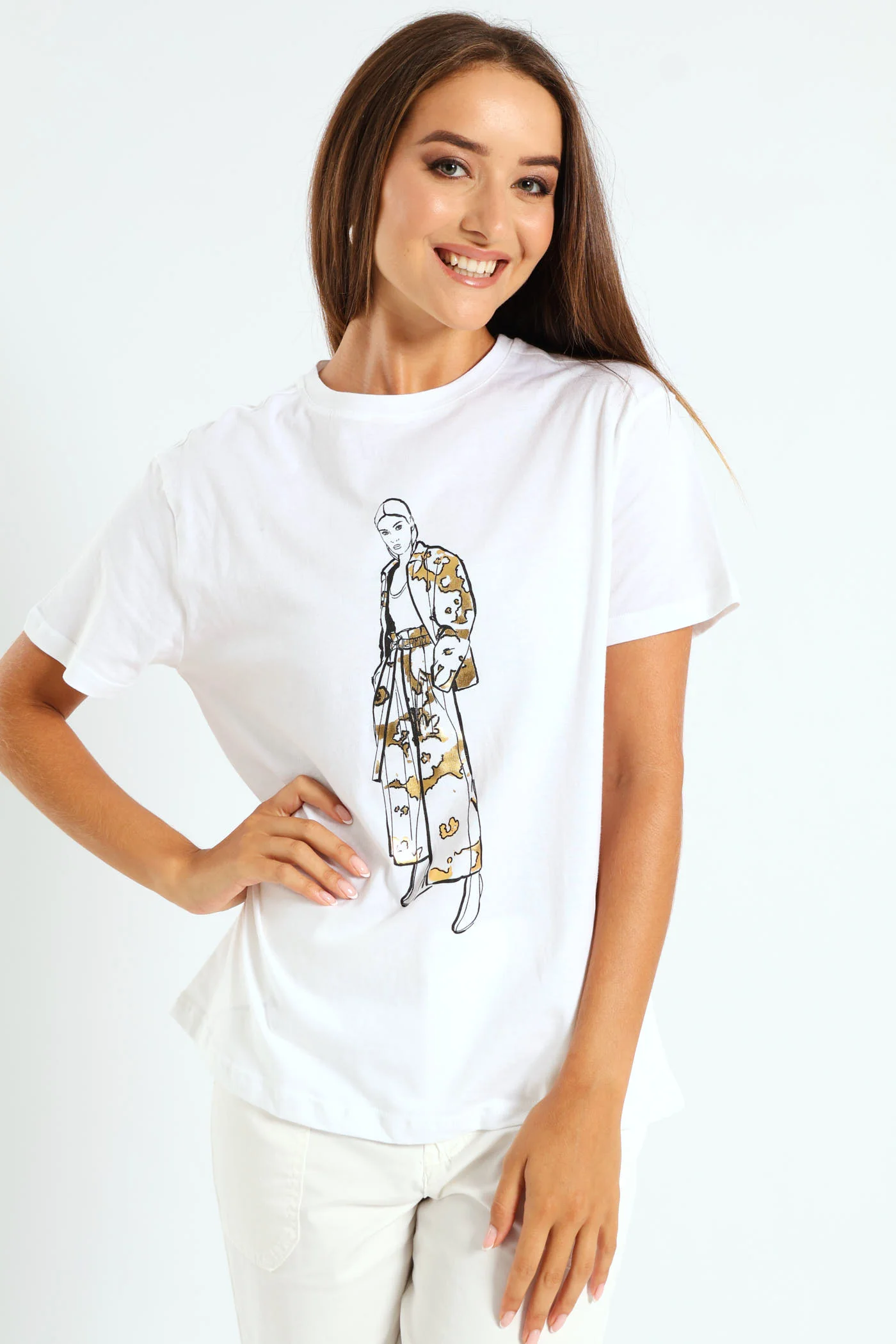 Model Foil Suit Tee - White