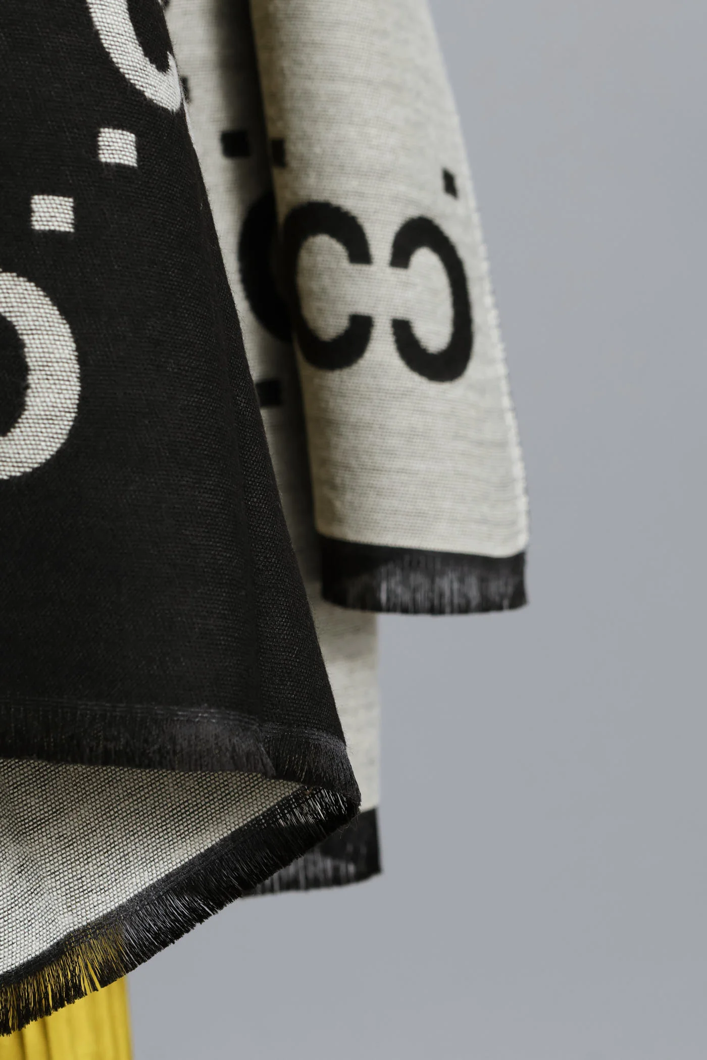 Monogram Scarf - Black/Cream - Image 2