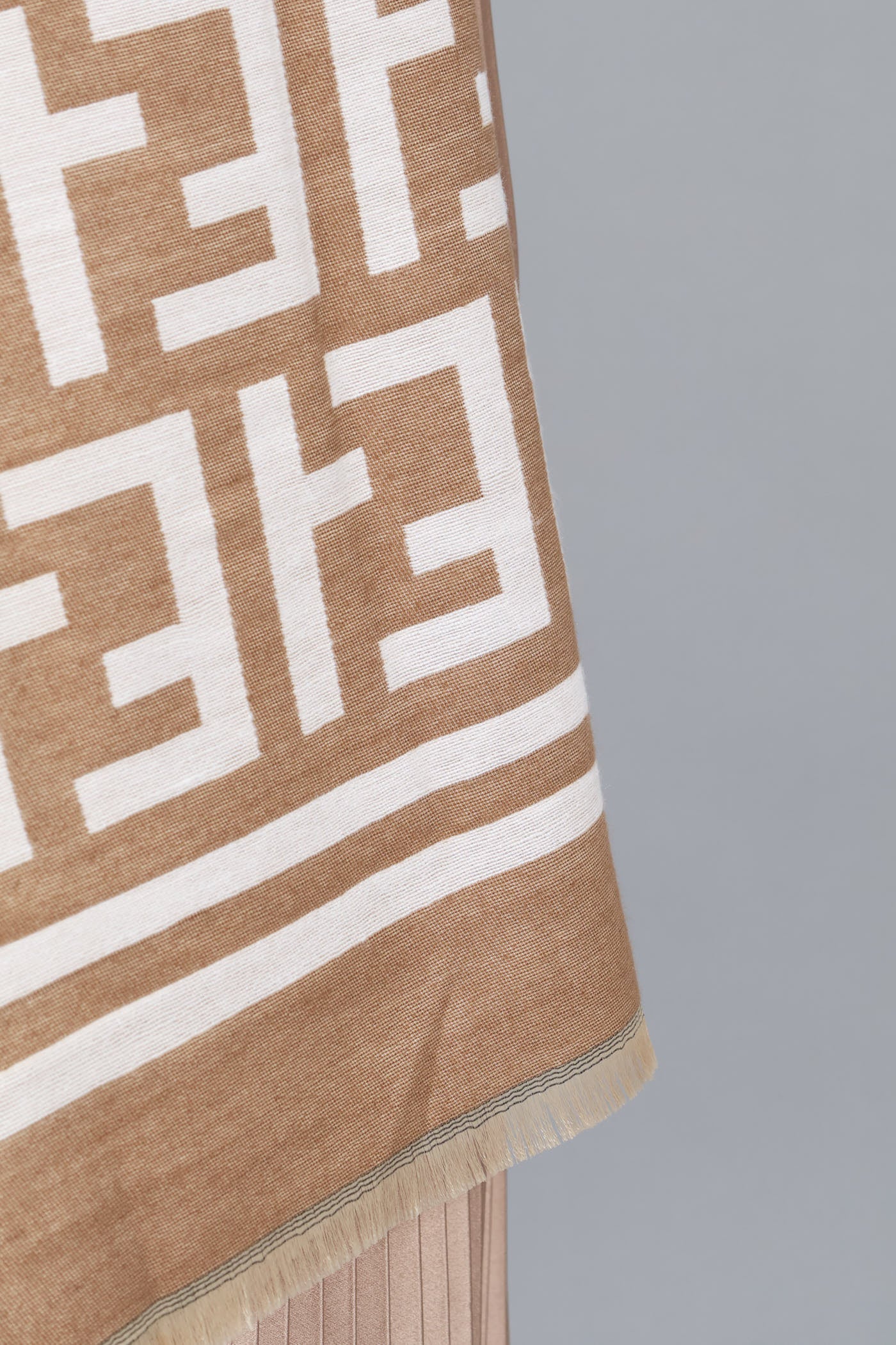 Monogram Scarf - Cream/Stone - Image 3