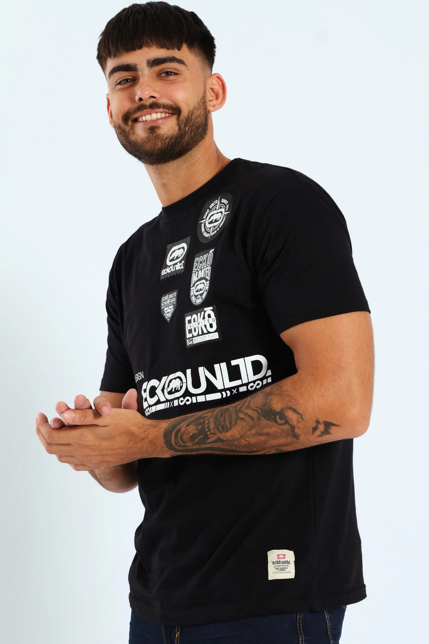 Multi Badge Tee - Black - Image 4