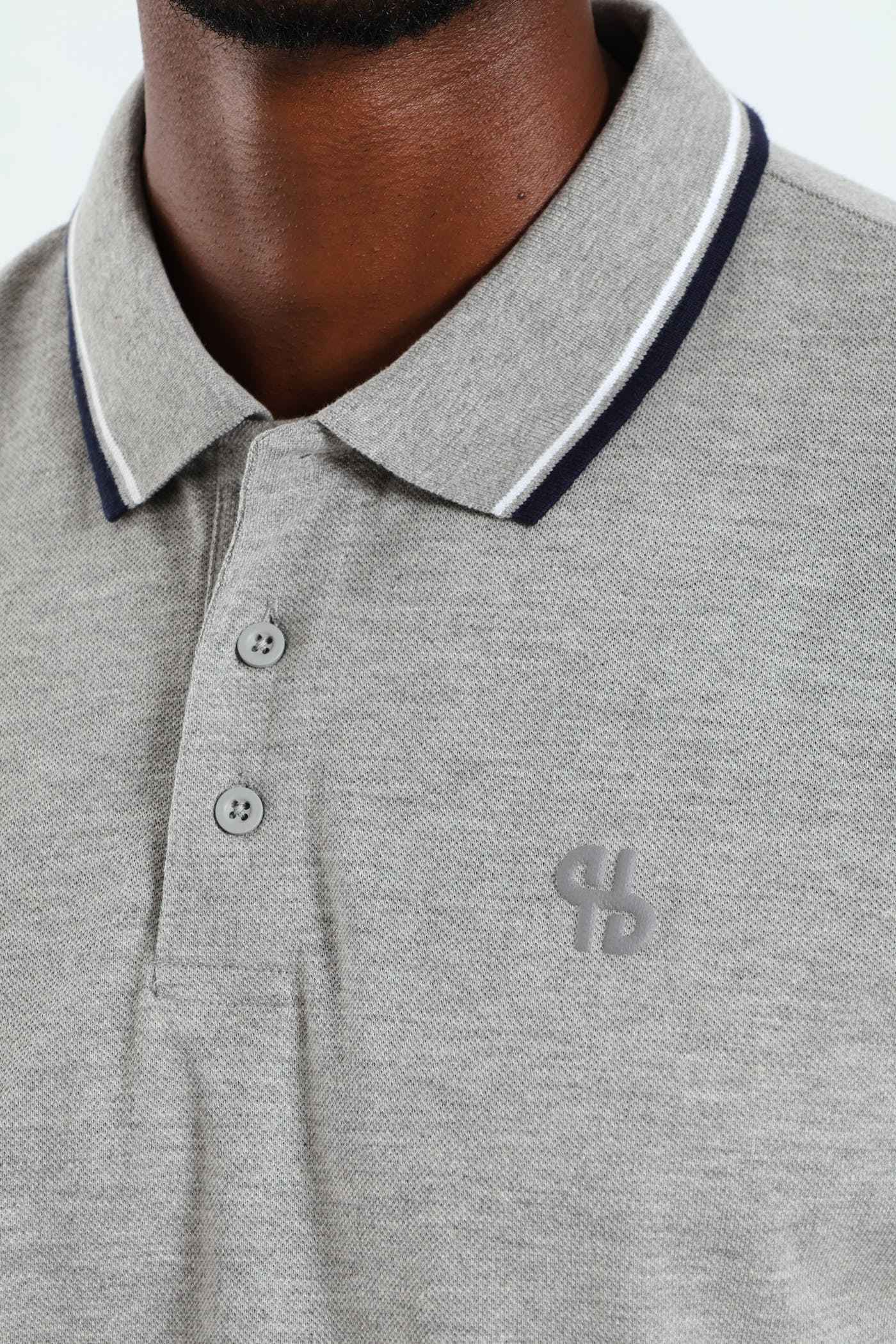 New Tipped Golfer - Grey Melange - Image 4
