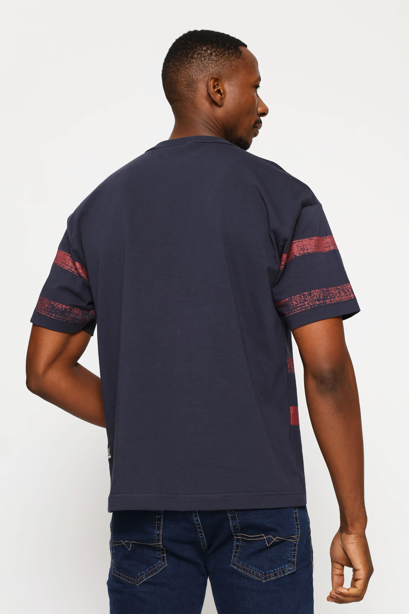 Pabi Gradient Stripe Tee - Navy - Image 2