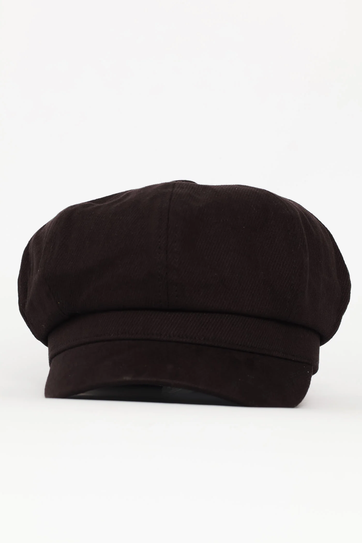 Panel Baker Boy Hat - Black