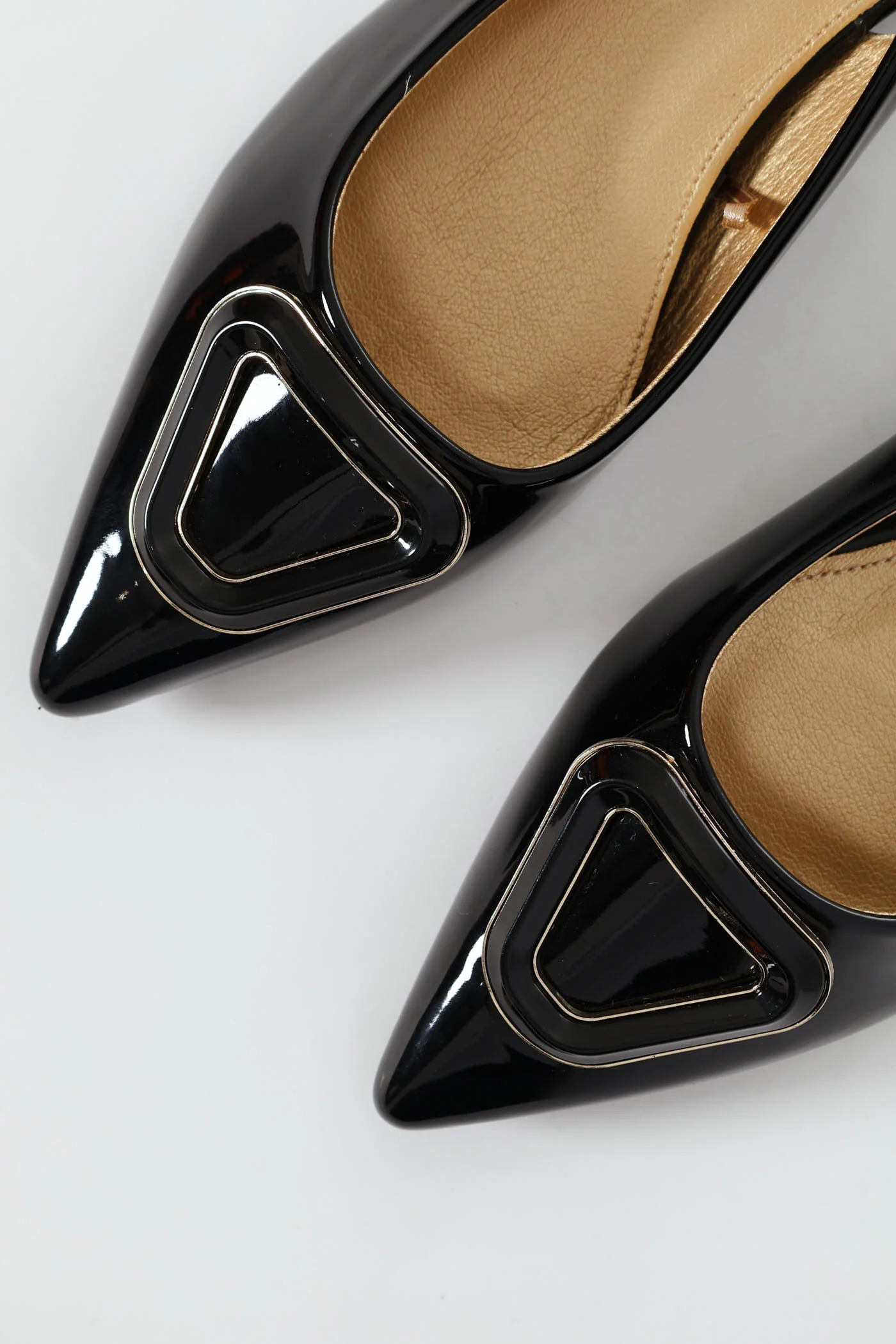Patent Slingback Trim Low Block Mule Heel - Black - Image 2