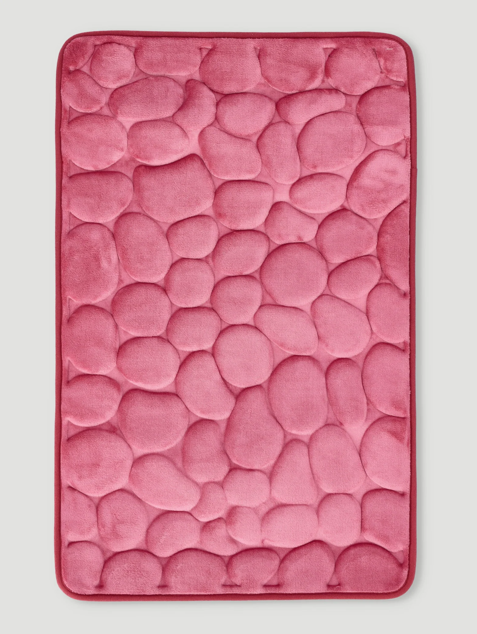 Pebble Memory Foam Bath Mat - Rose