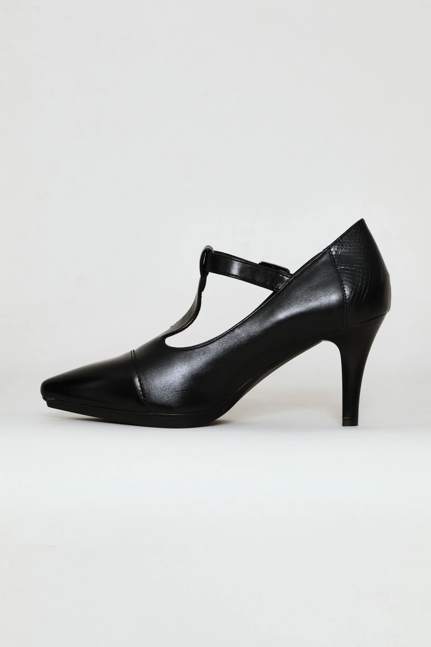 Phoenix Mary Jane T-Strap Heel - Black - Image 3