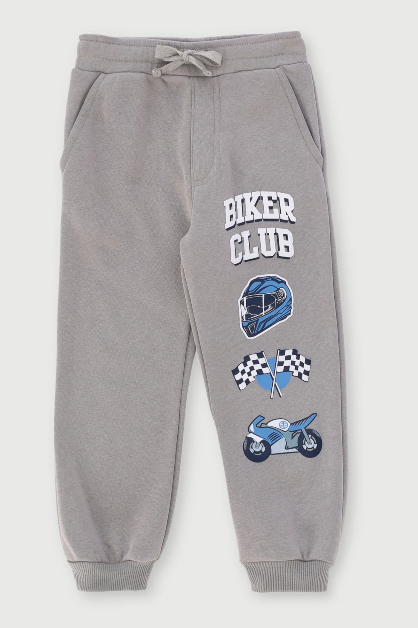 Pre-Boys Bike Helmet Joggers - Grey
