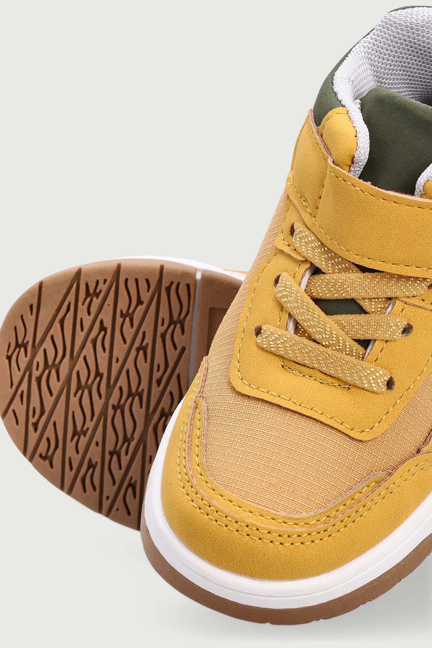 Pre-Boys Midtop Sneaker - Honey Yellow - Image 5