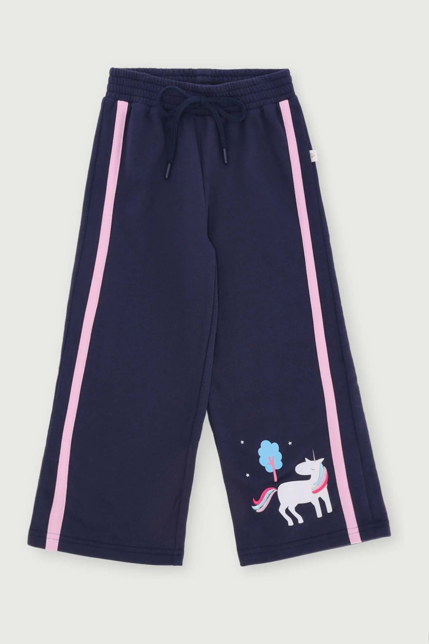 Pre-Girls Always Unicorn Wide Leg Pant - Navy
