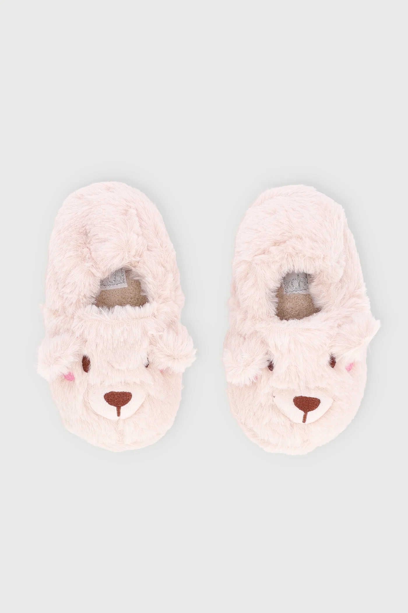 Pre-Girls Bear Slipper - Stone - Image 2