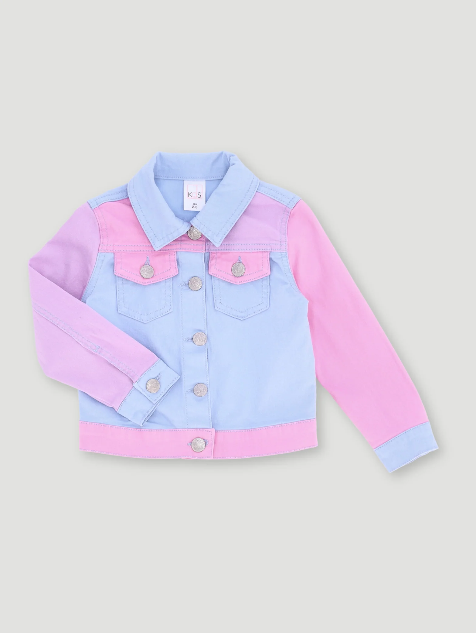 Pre-Girls Colourblock Denim Jacket