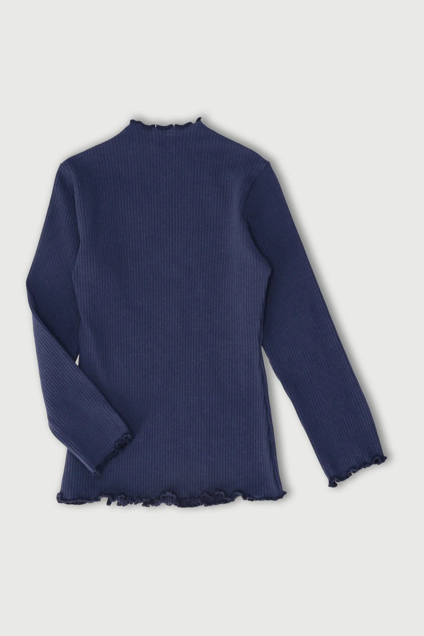 Pre-Girls Plain Rib Turtleneck - Navy - Image 2