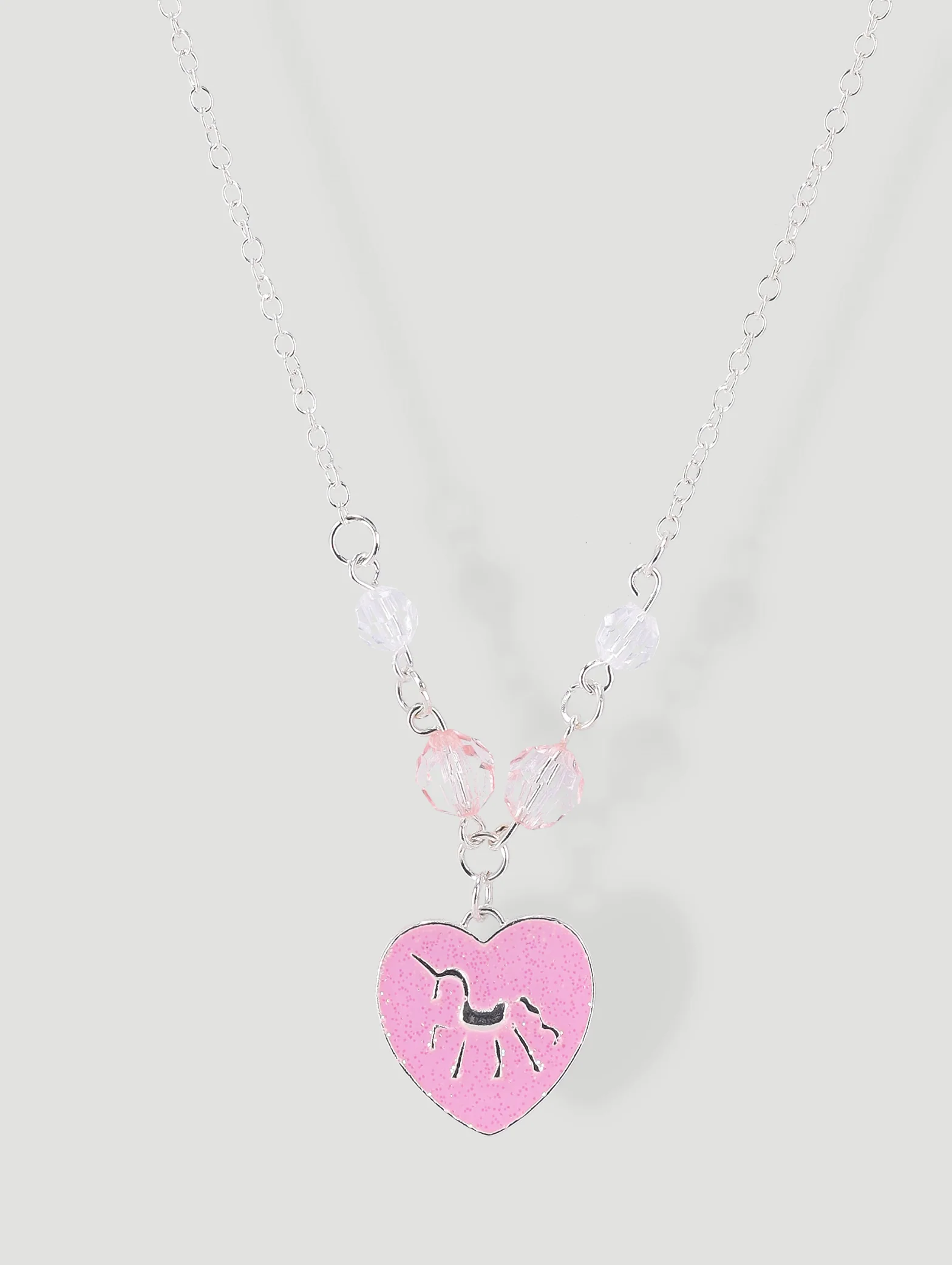 Pre-Girls Unicorn Heart And Ring Necklace - Image 2