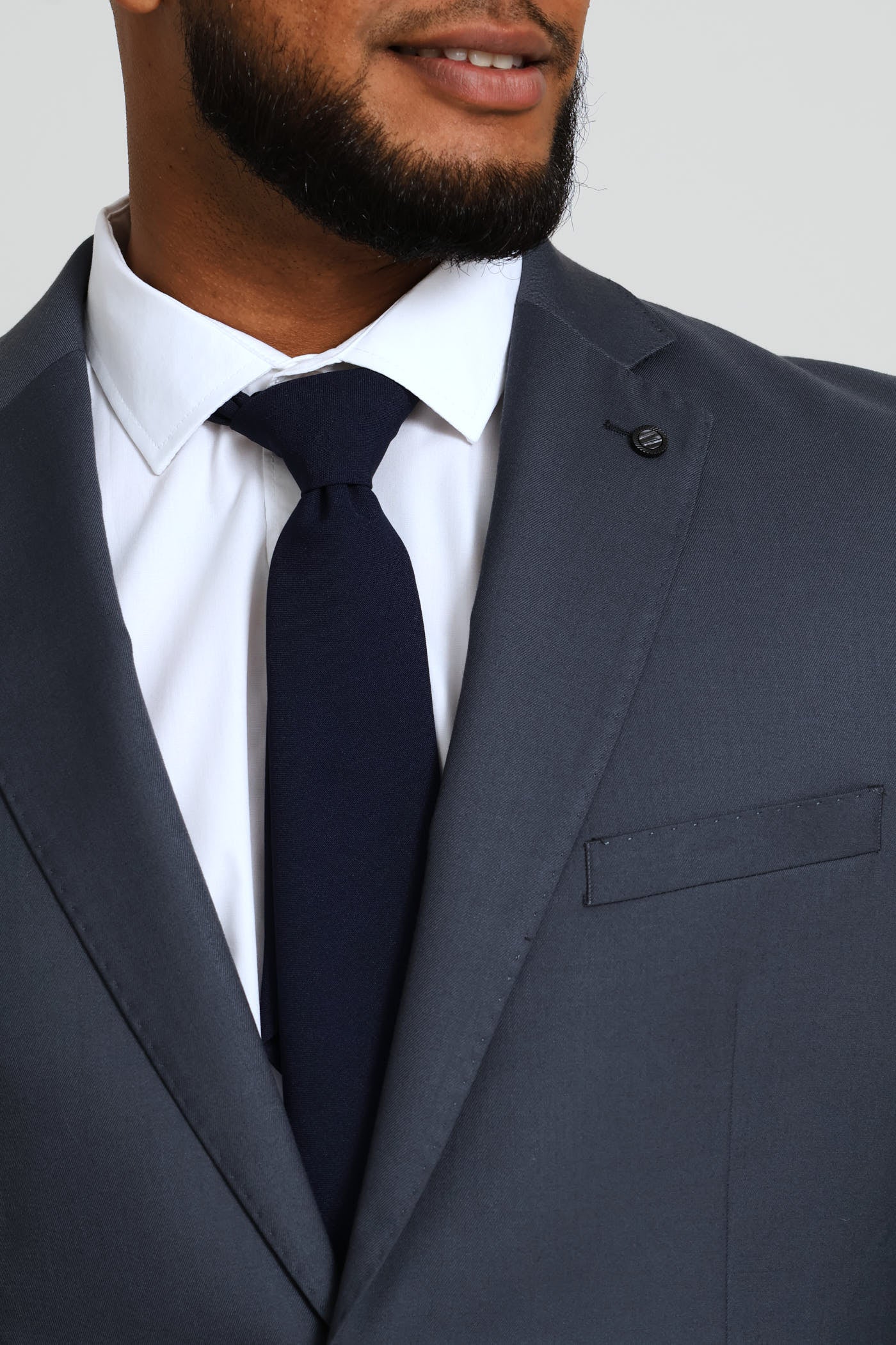 Regular Fit Viscose Blend Suit Jacket - Charcoal - Image 2