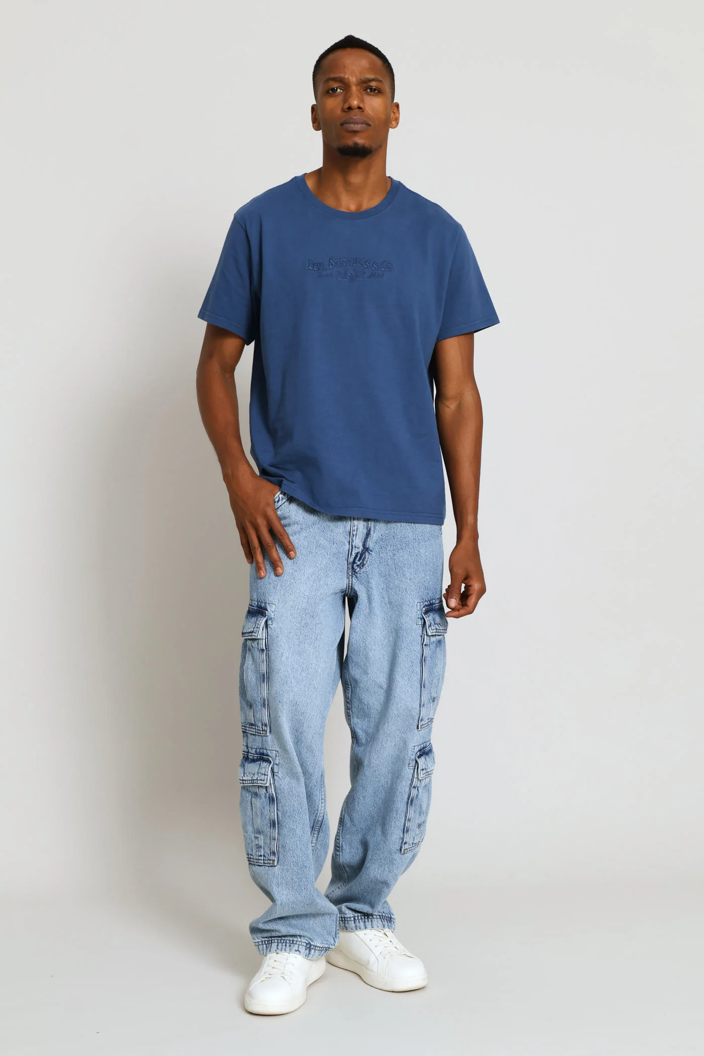 Relaxed Fit Tee - Blue - Image 6