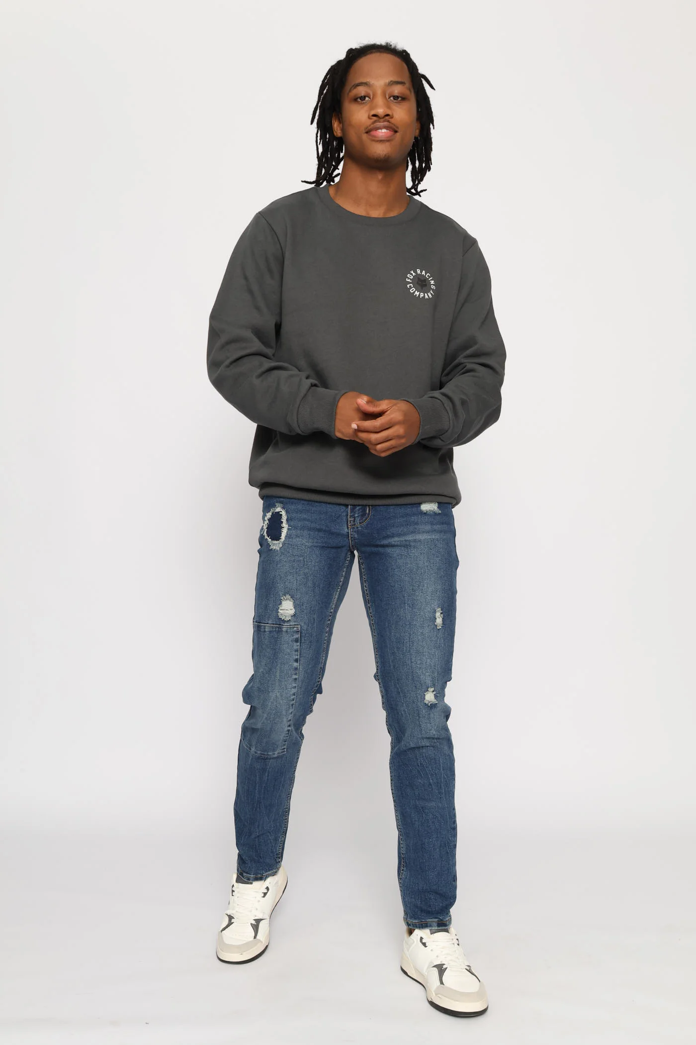 Ring Race Crew Top - Charcoal - Image 6