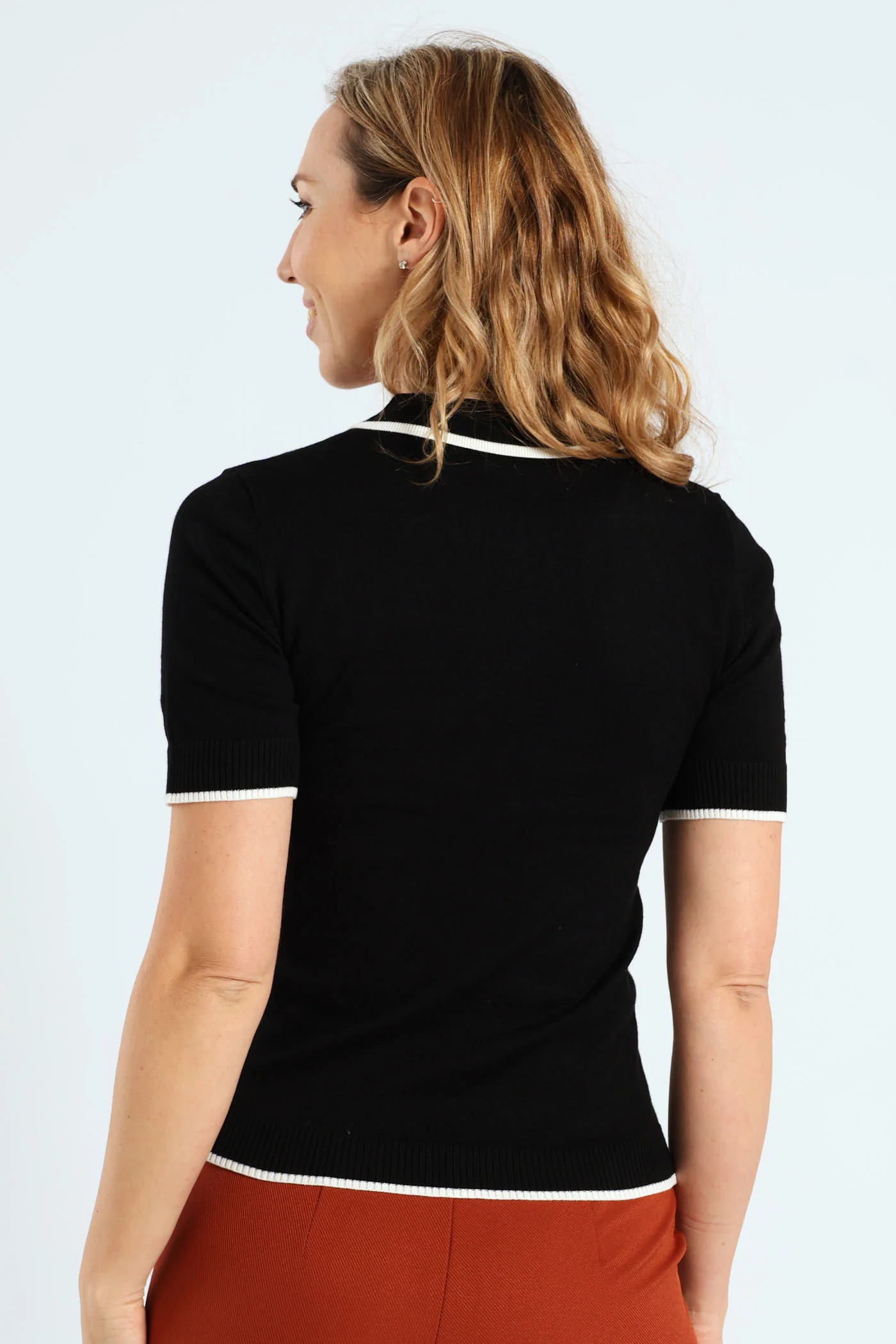 Ruffle Tipped Golfer - Black/White - Image 3