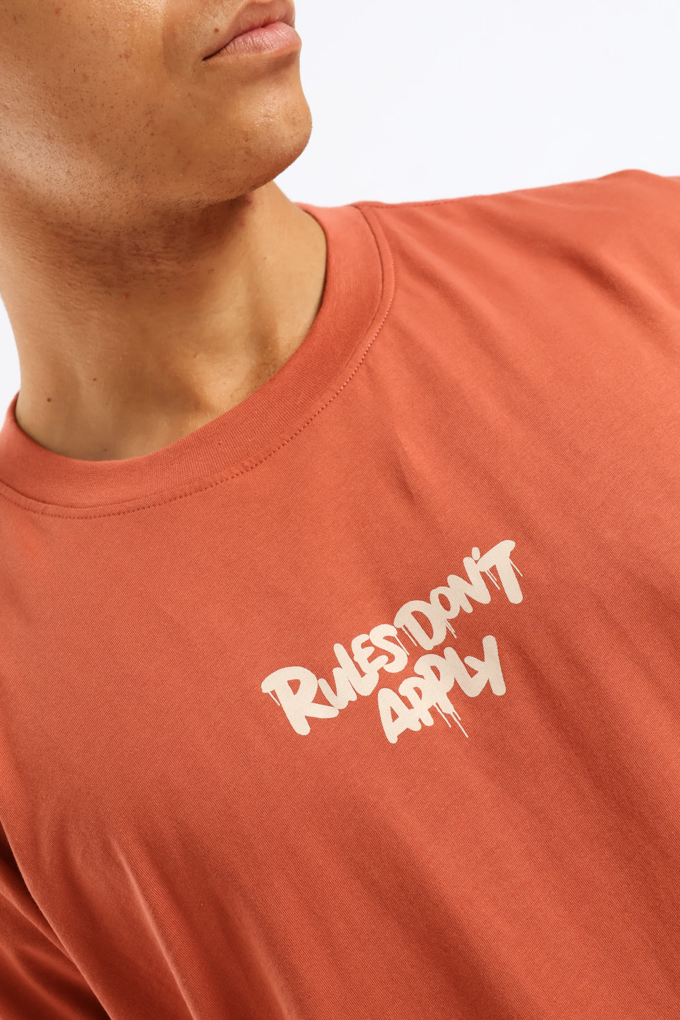 Rules Front & Back Print Tee - Dark Red - Image 2
